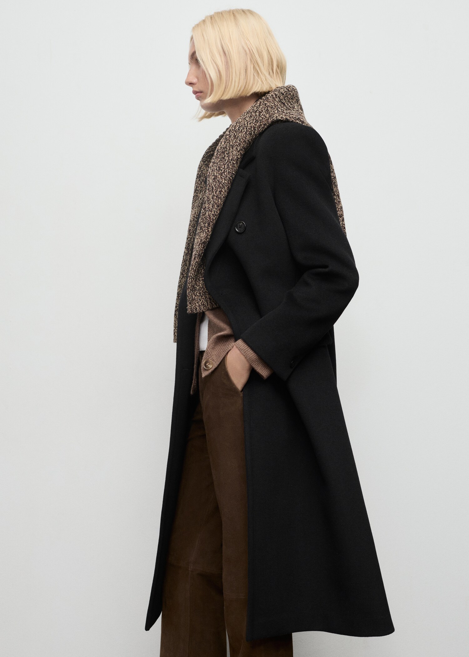 Double-breasted wool coat - Details of the article 2