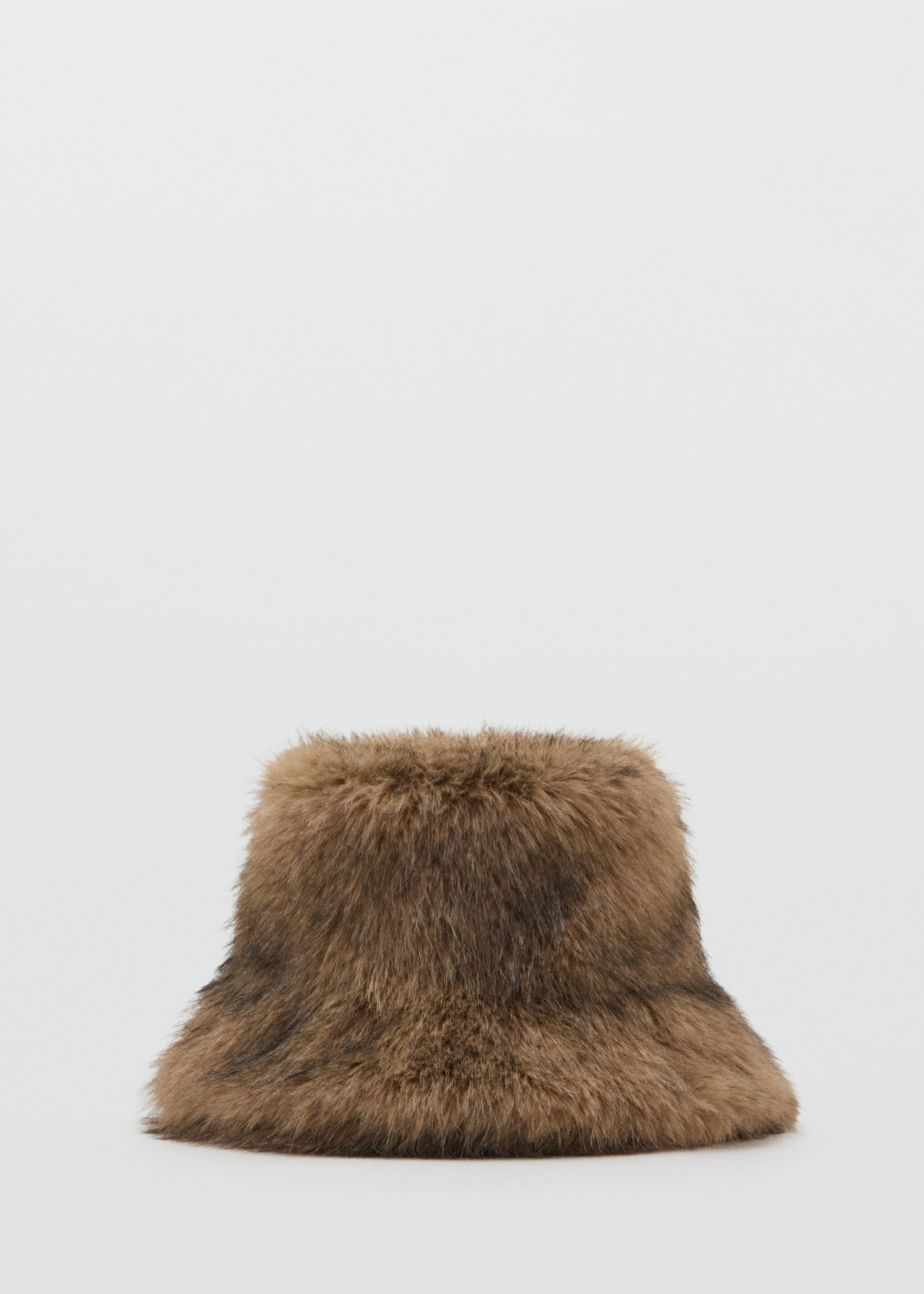 Hair-effect bucket hat - Article without model, Medium Brown. Ref: 17087768-00.