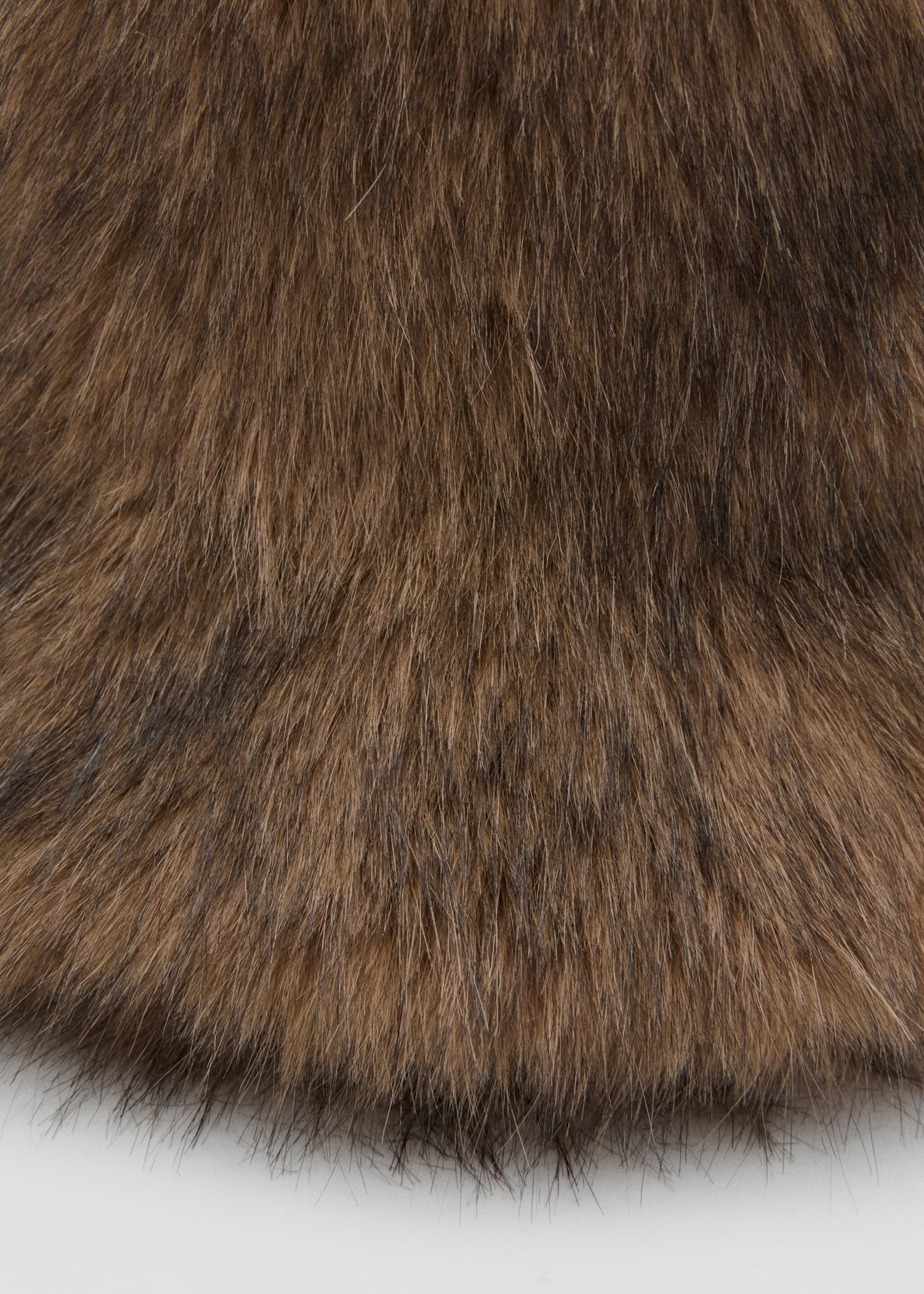Hair-effect bucket hat - Details of the article 1, Medium Brown. Ref: 17087768-00.