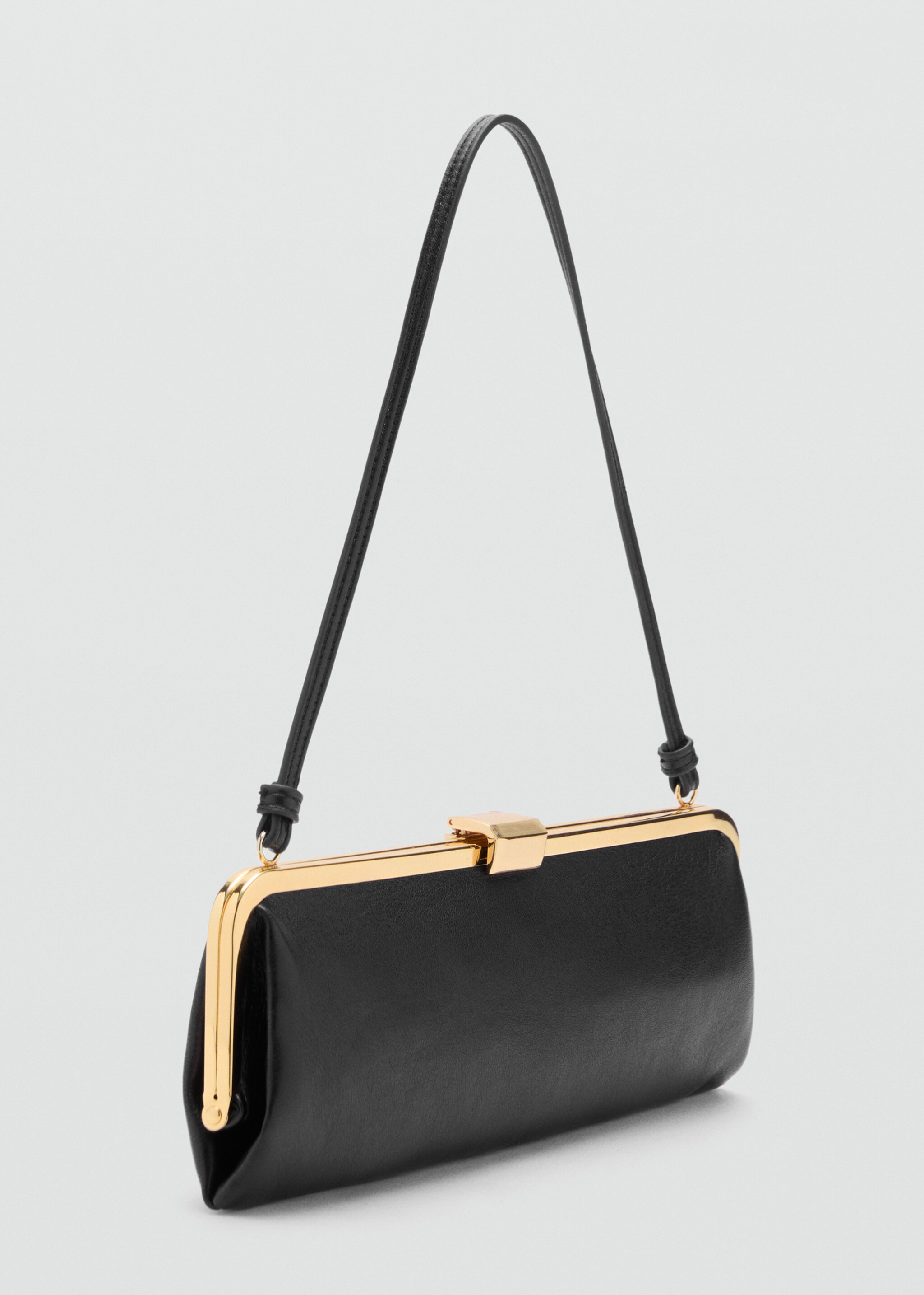 Metallic clutch handbag - Medium plane, Black. Ref: 17087769-00.