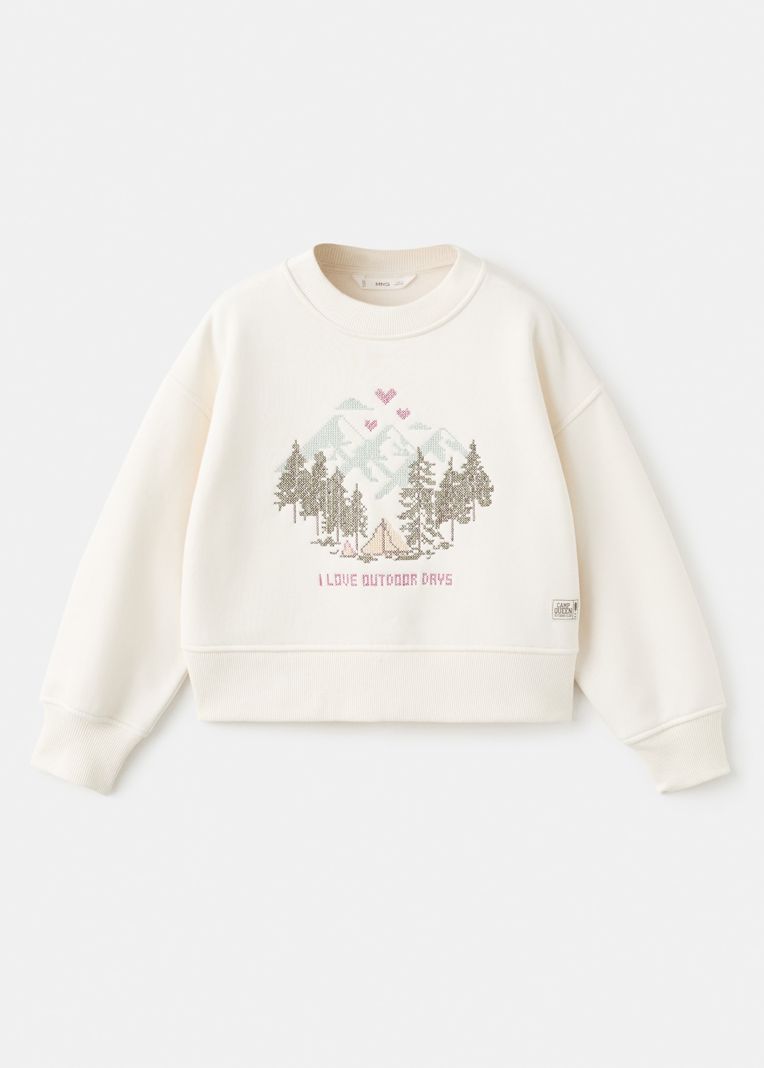 Embroidered cotton sweatshirt - Article without model
