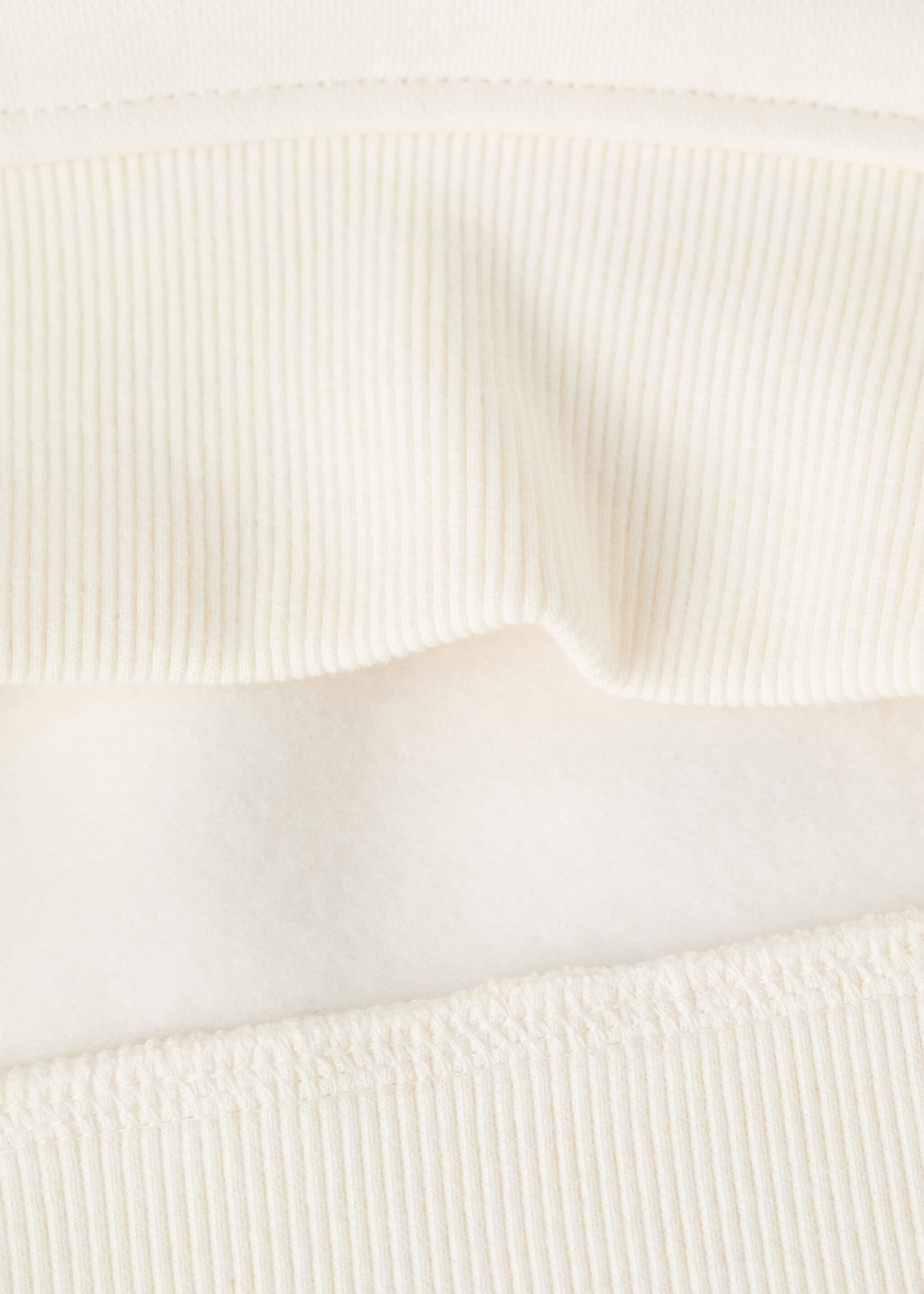 Embroidered cotton sweatshirt - Details of the article 0, Off White. Ref: 17087776-00.