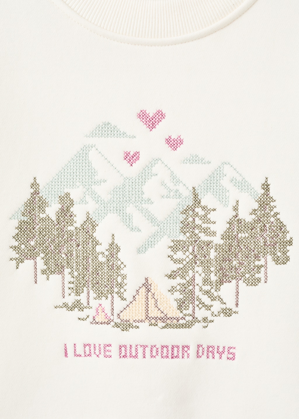 Embroidered cotton sweatshirt