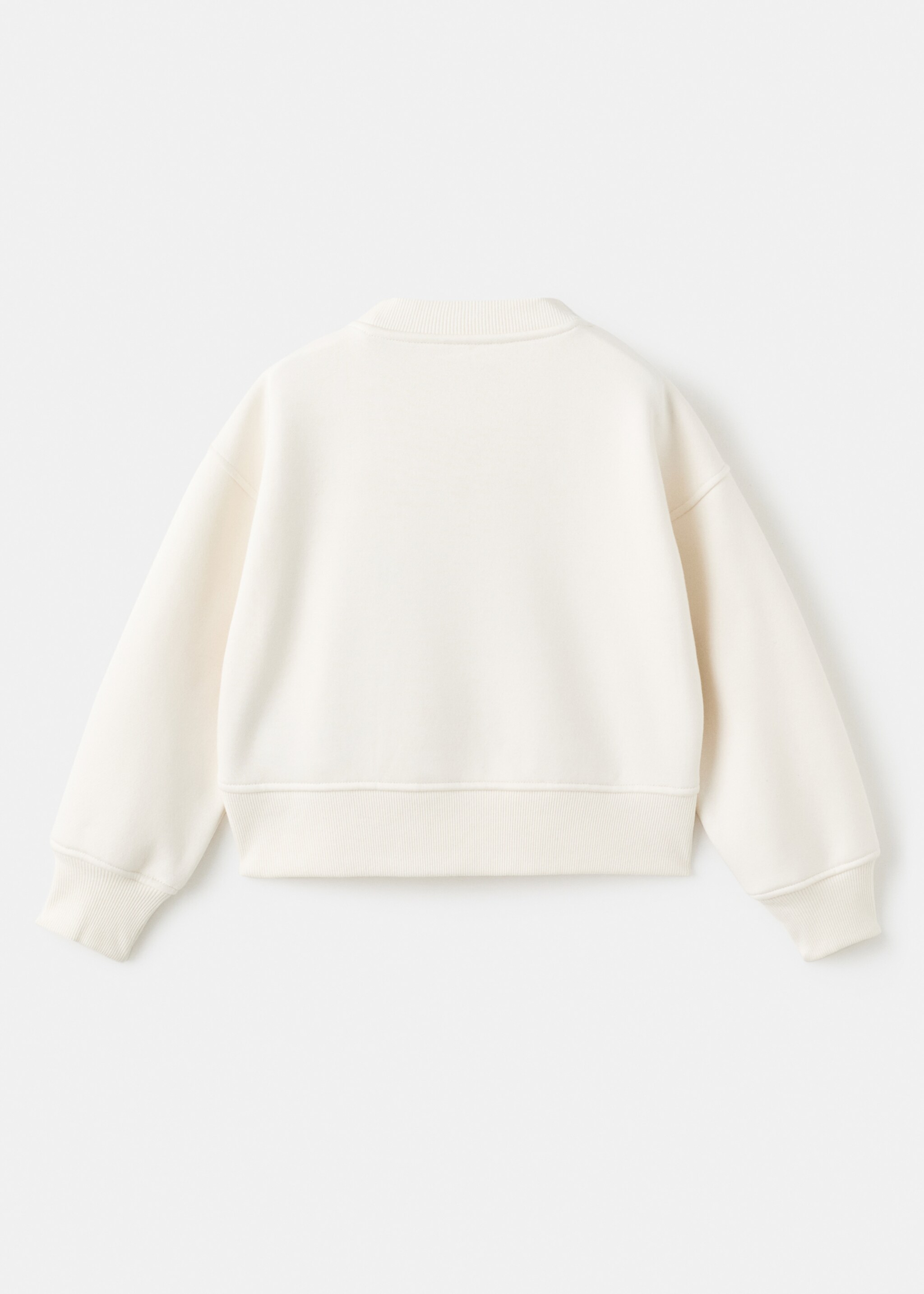 Embroidered cotton sweatshirt - Reverse of the article, Off White. Ref: 17087776-00.