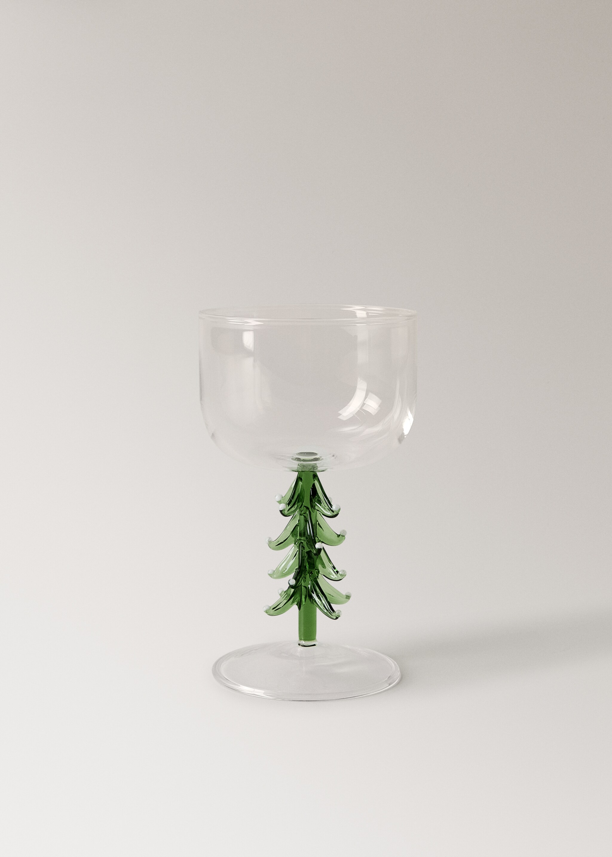 100% borosilicate glass cup with tree design - Article without model, Forest Green. Ref: 17087777-00.