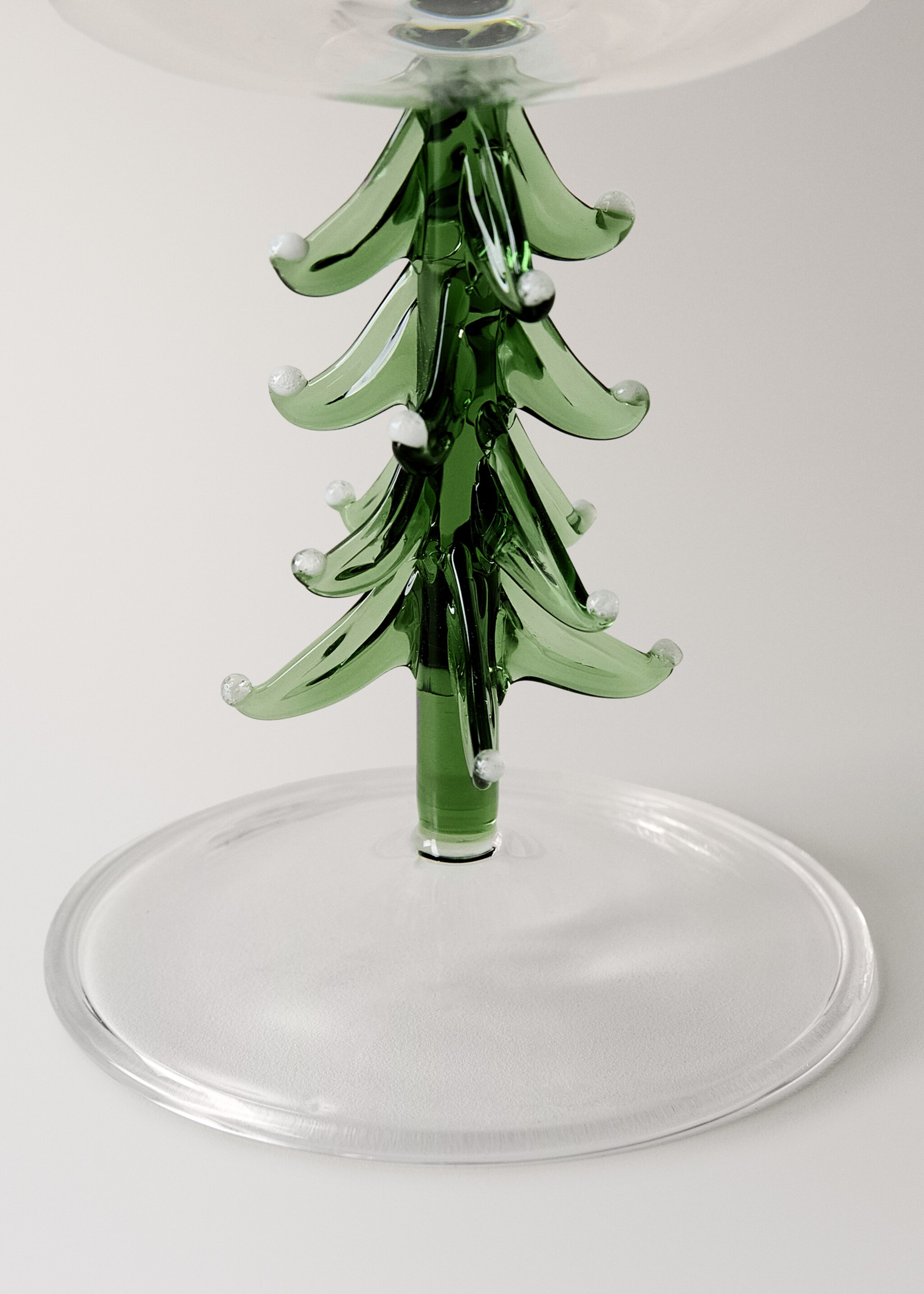 100% borosilicate glass cup with tree design - Details of the article 2, Forest Green. Ref: 17087777-00.