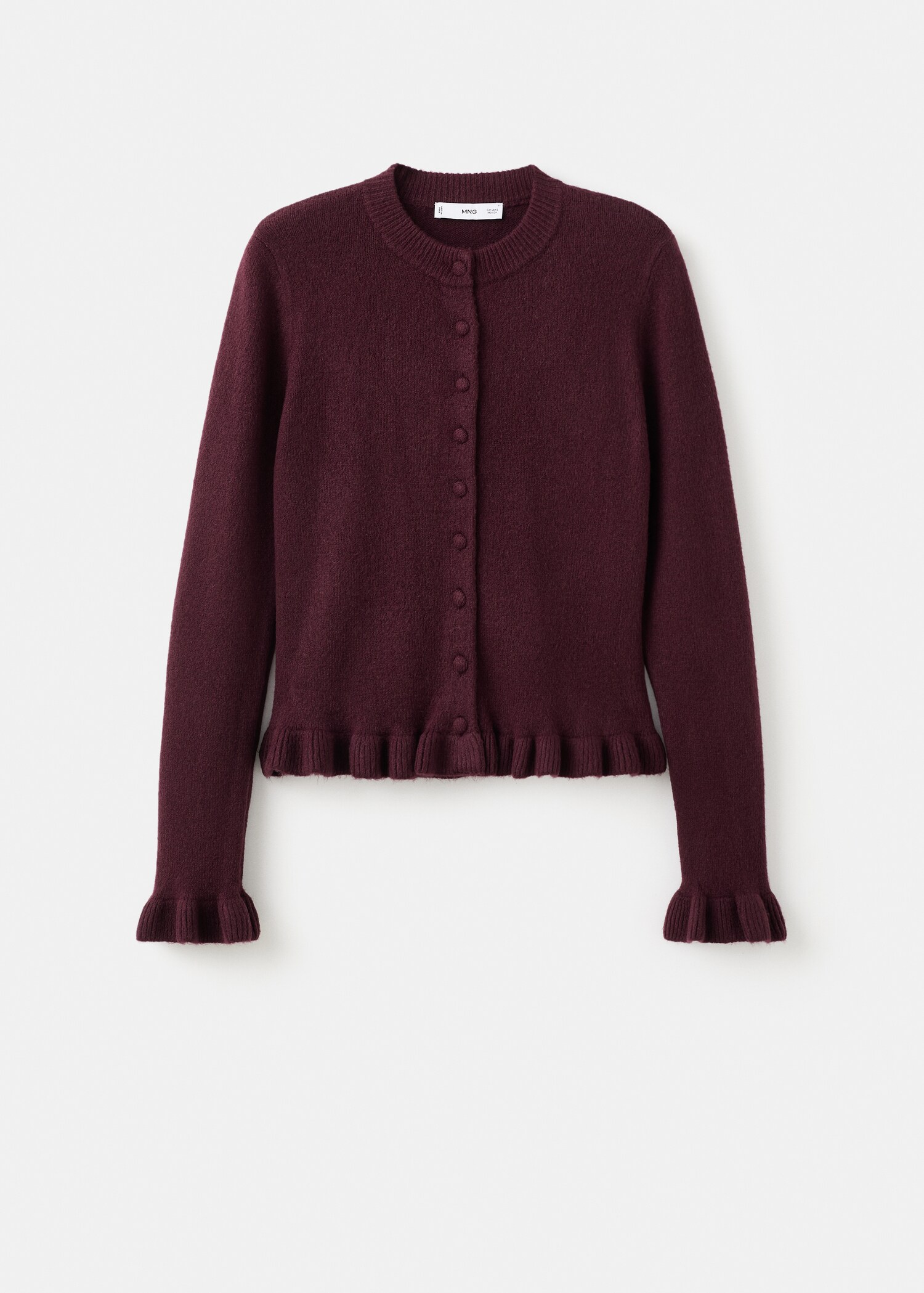 Ruffle  knit cardigan - Article without model