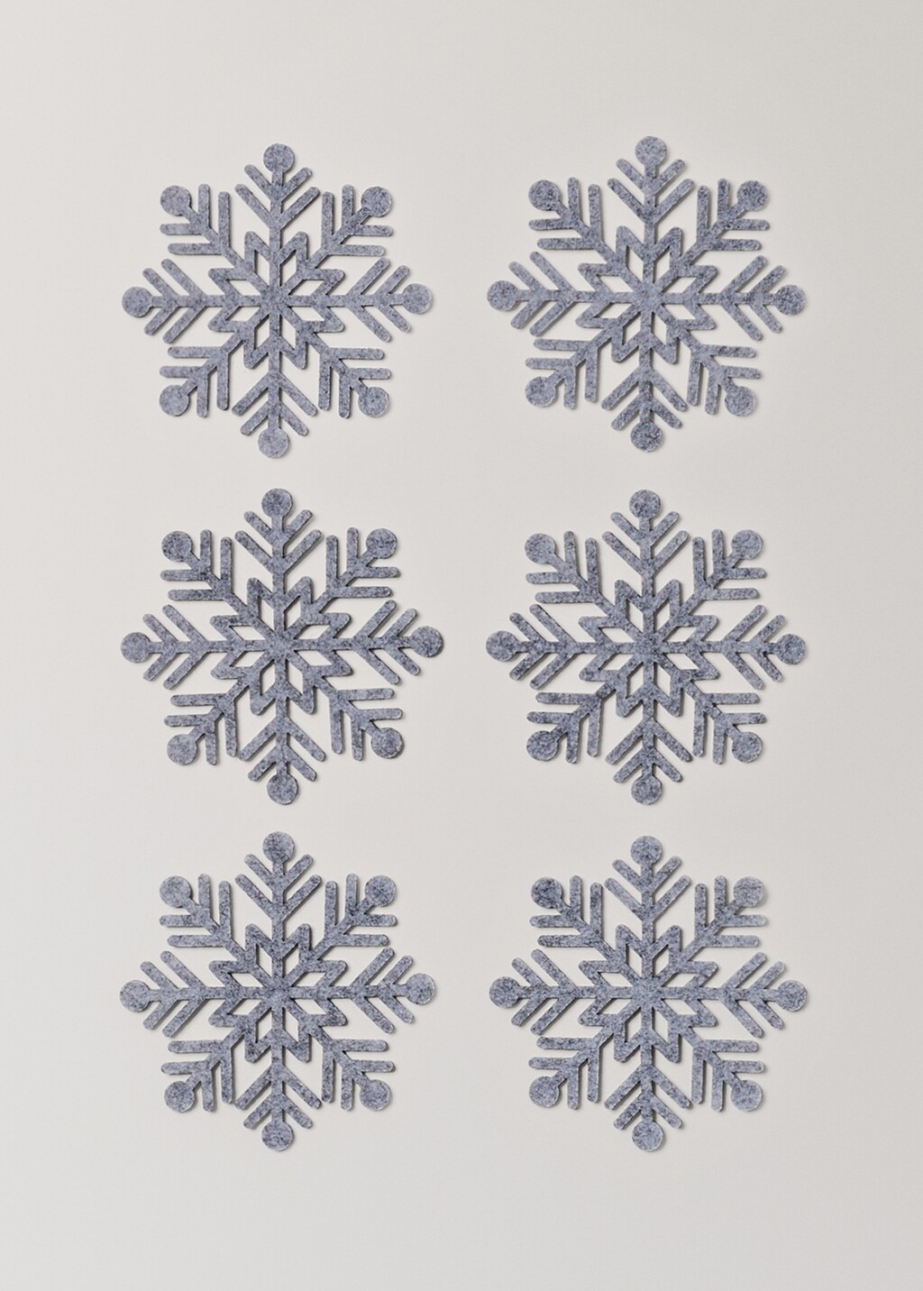 Set of 6 felt coasters