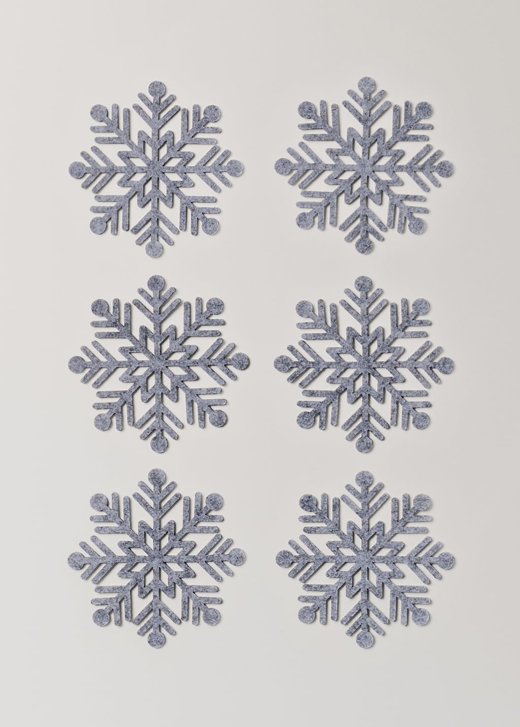 Set of 6 felt coasters