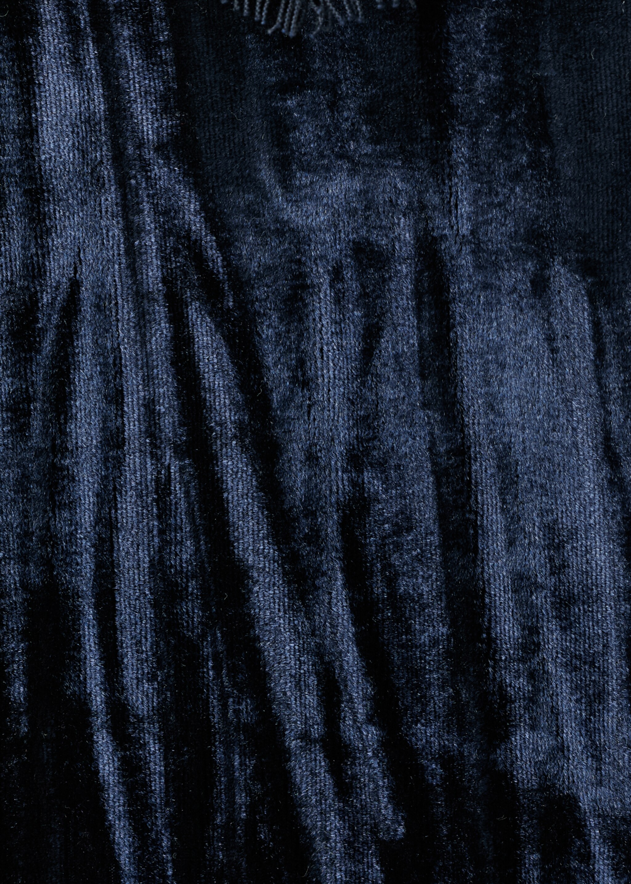 Lace velvet top - Details of the article 0, Navy. Ref: 17087783-00.