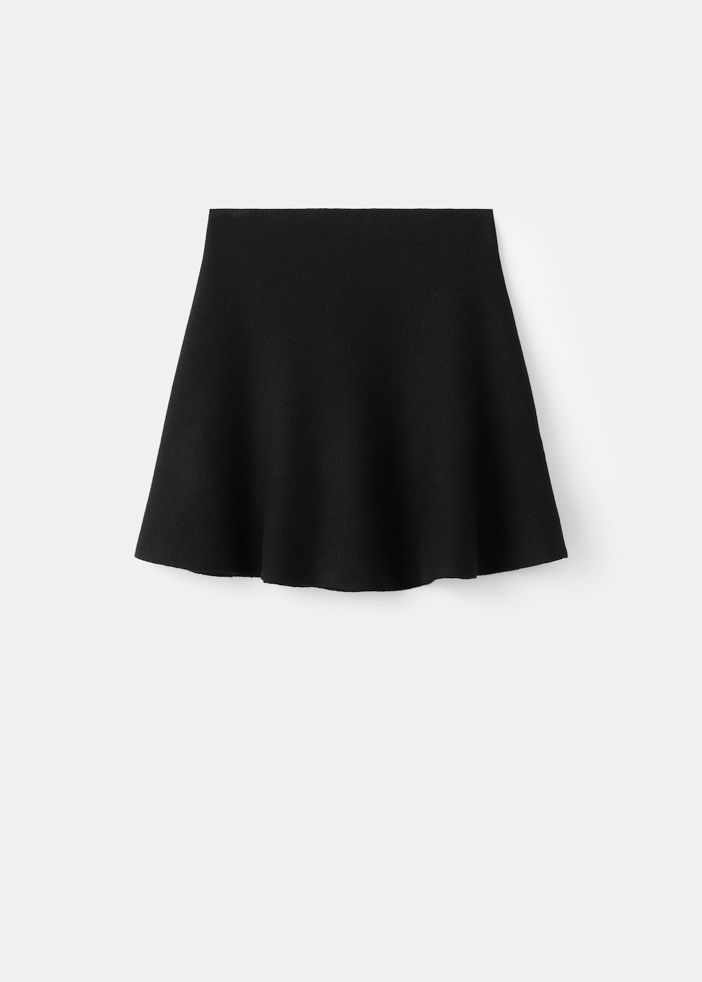 Flared knitted skirt