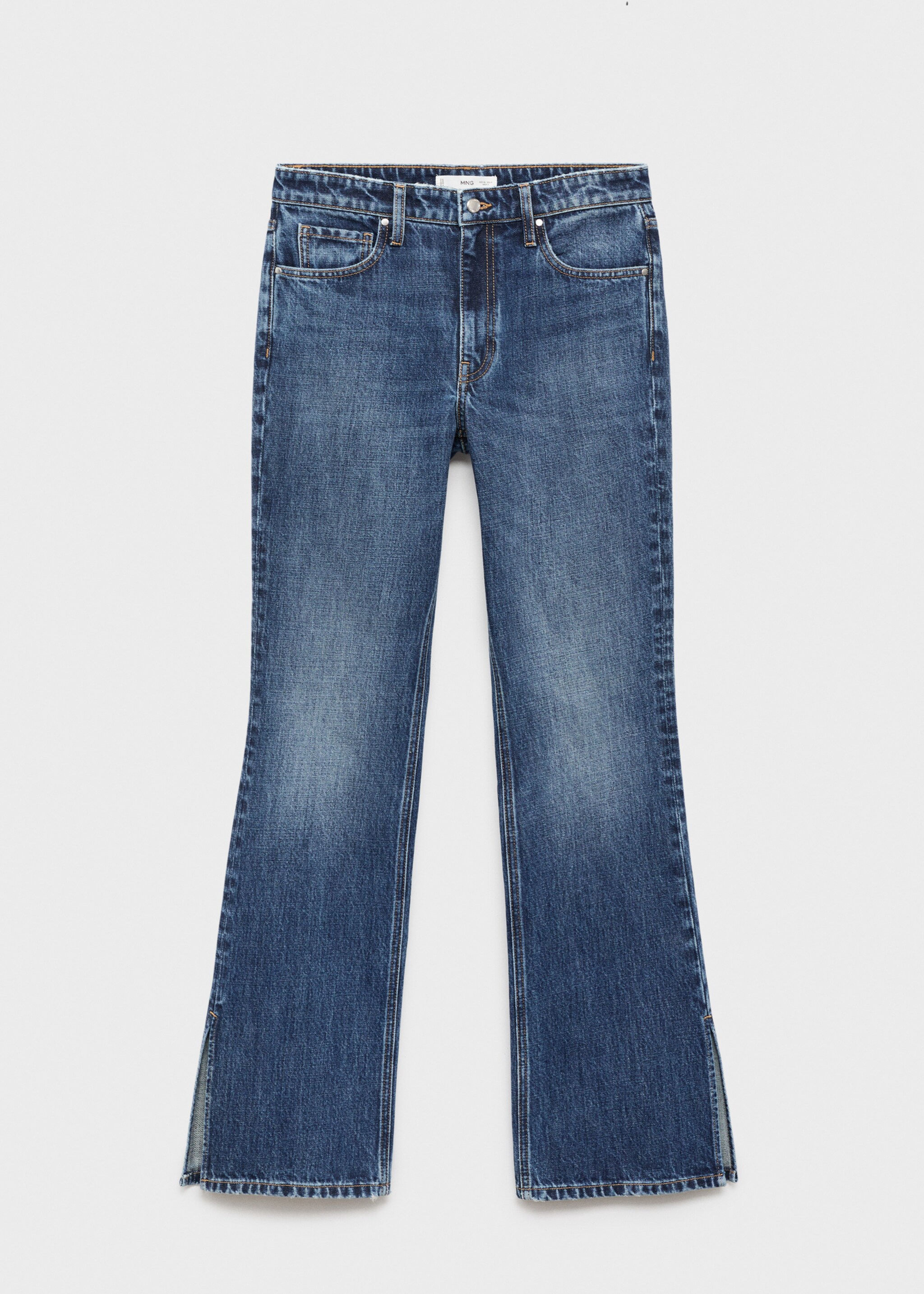 Straight-leg jeans with openings - Article without model, Dark Blue. Ref: 17087788-00.