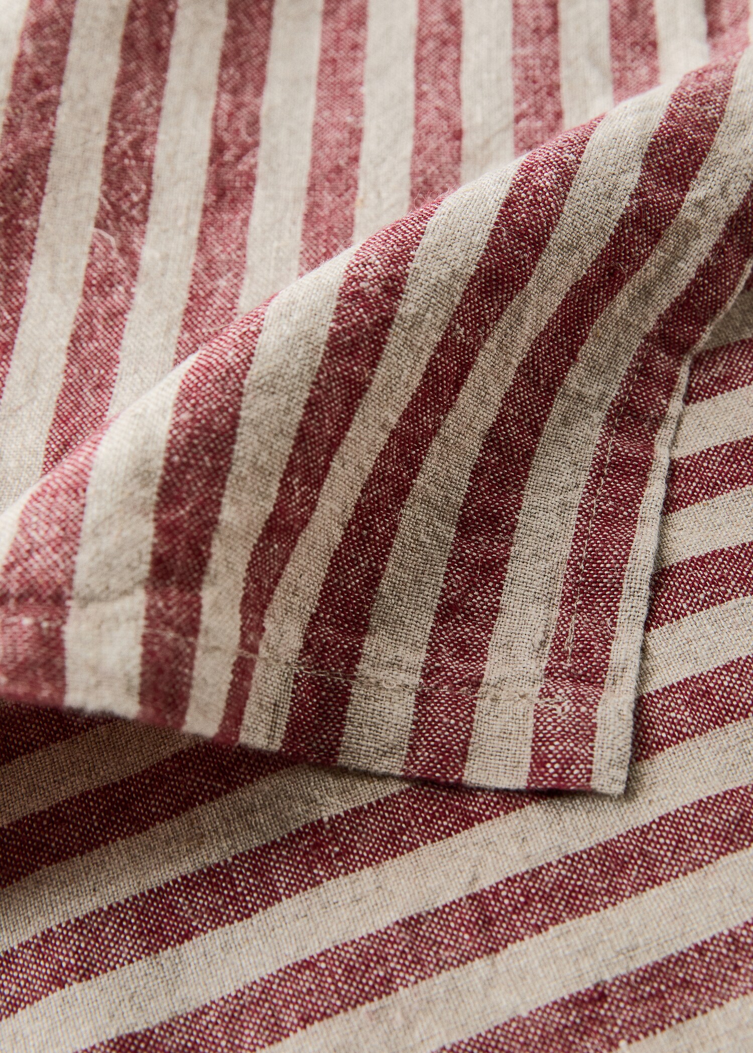 Lot de 2 serviettes en lin rayé - Détail de l'article 2