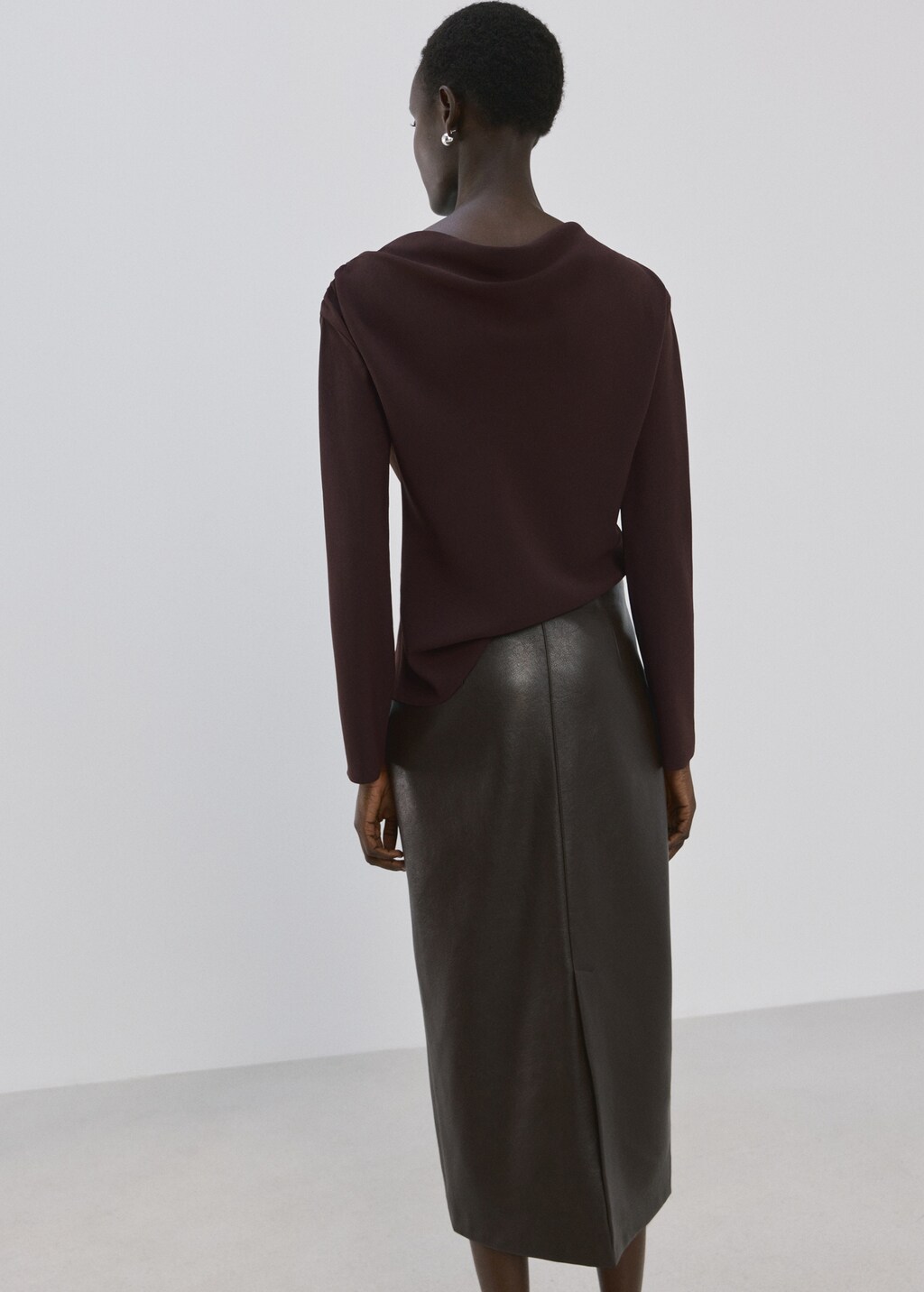 Blouse with asymmetrical neckline - image 3