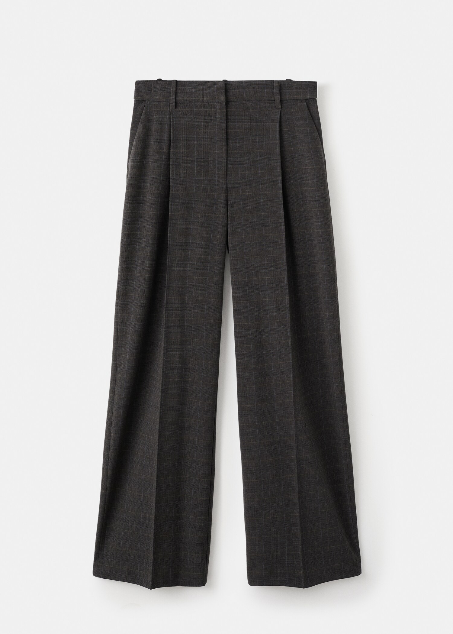 Check pleated trousers - Article without model