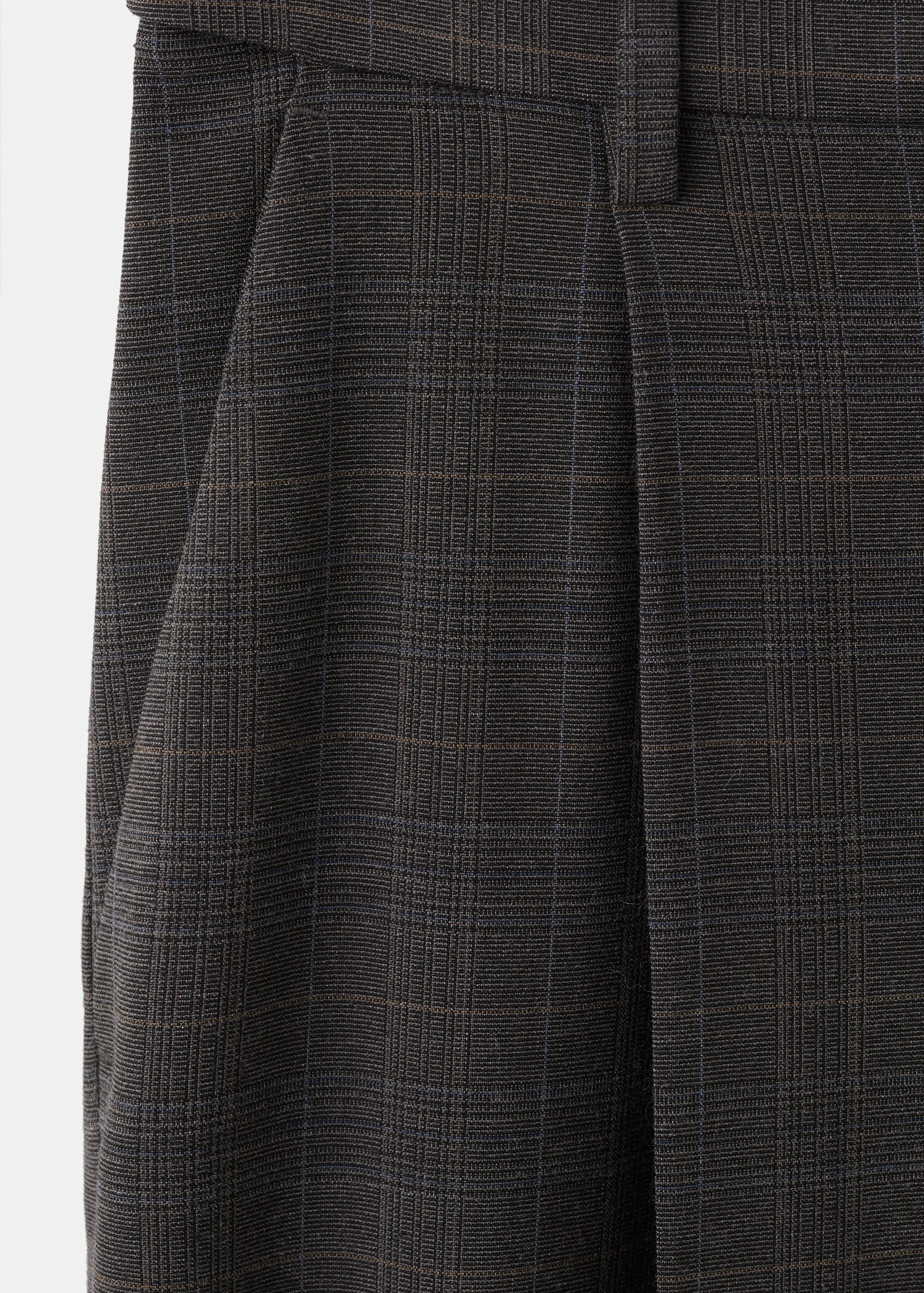 Check pleated trousers - Details of the article 0
