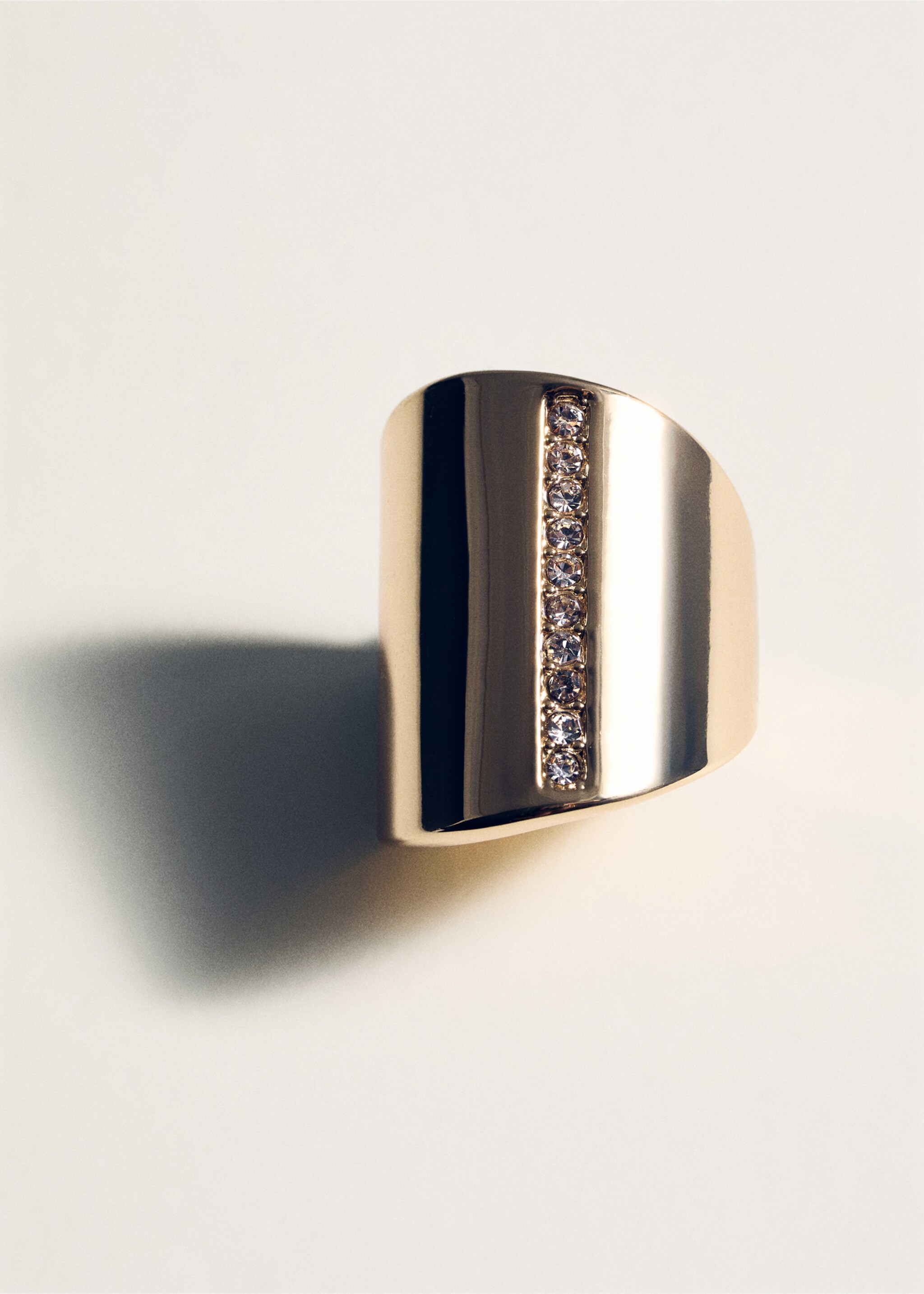 Crystal ring - Details of the article 5, Gold. Ref: 17087794-00.