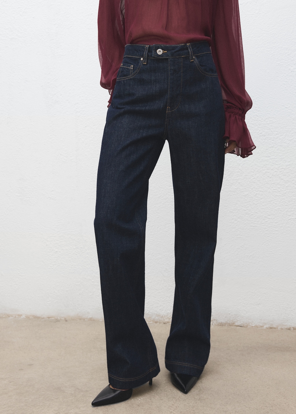 Mango Straight-leg jeans with placket