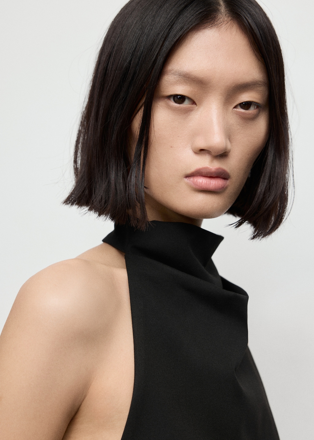 Halter top with open back