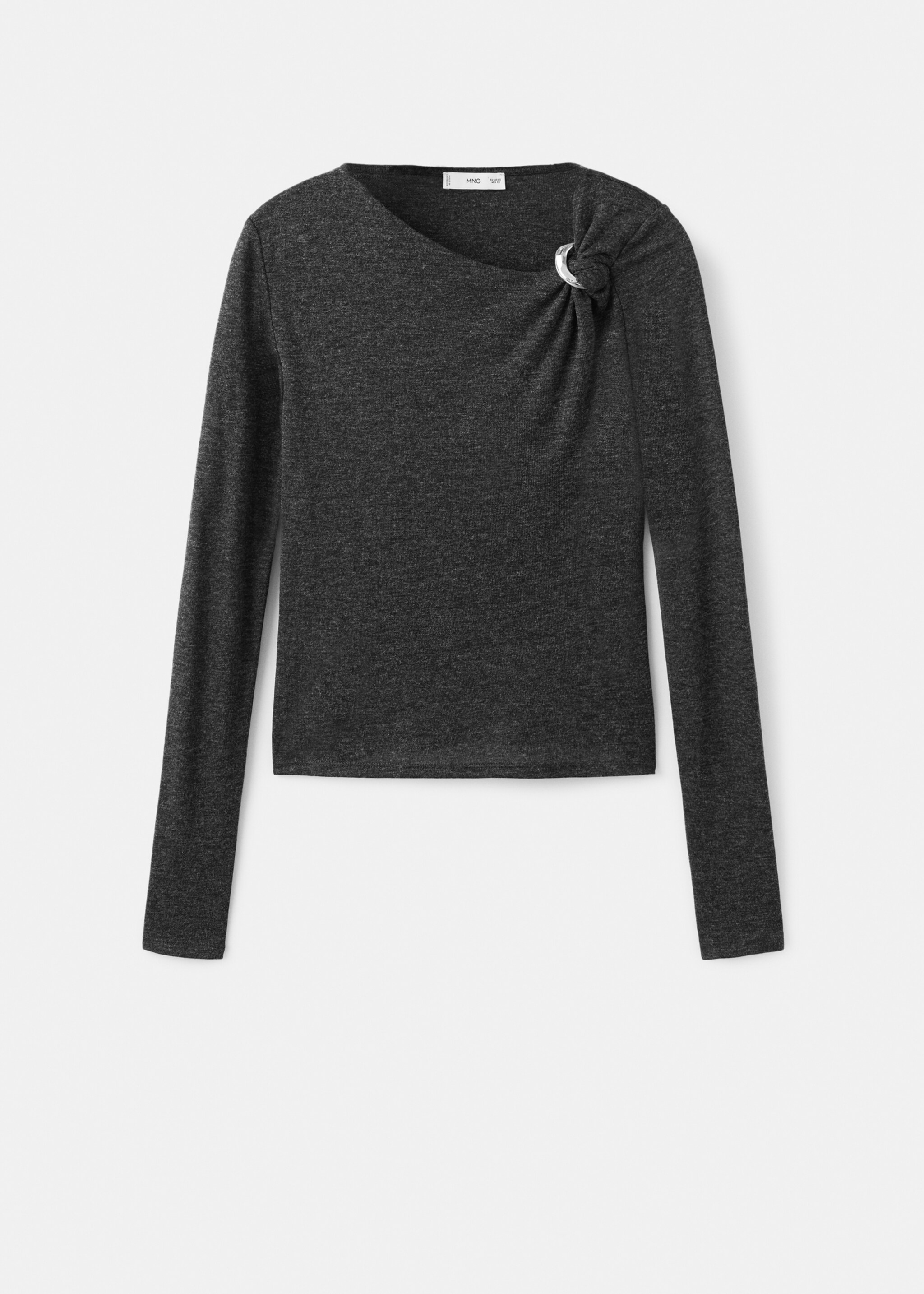 Metal detail T-shirt - Article without model, Grey. Ref: 17087798-00.