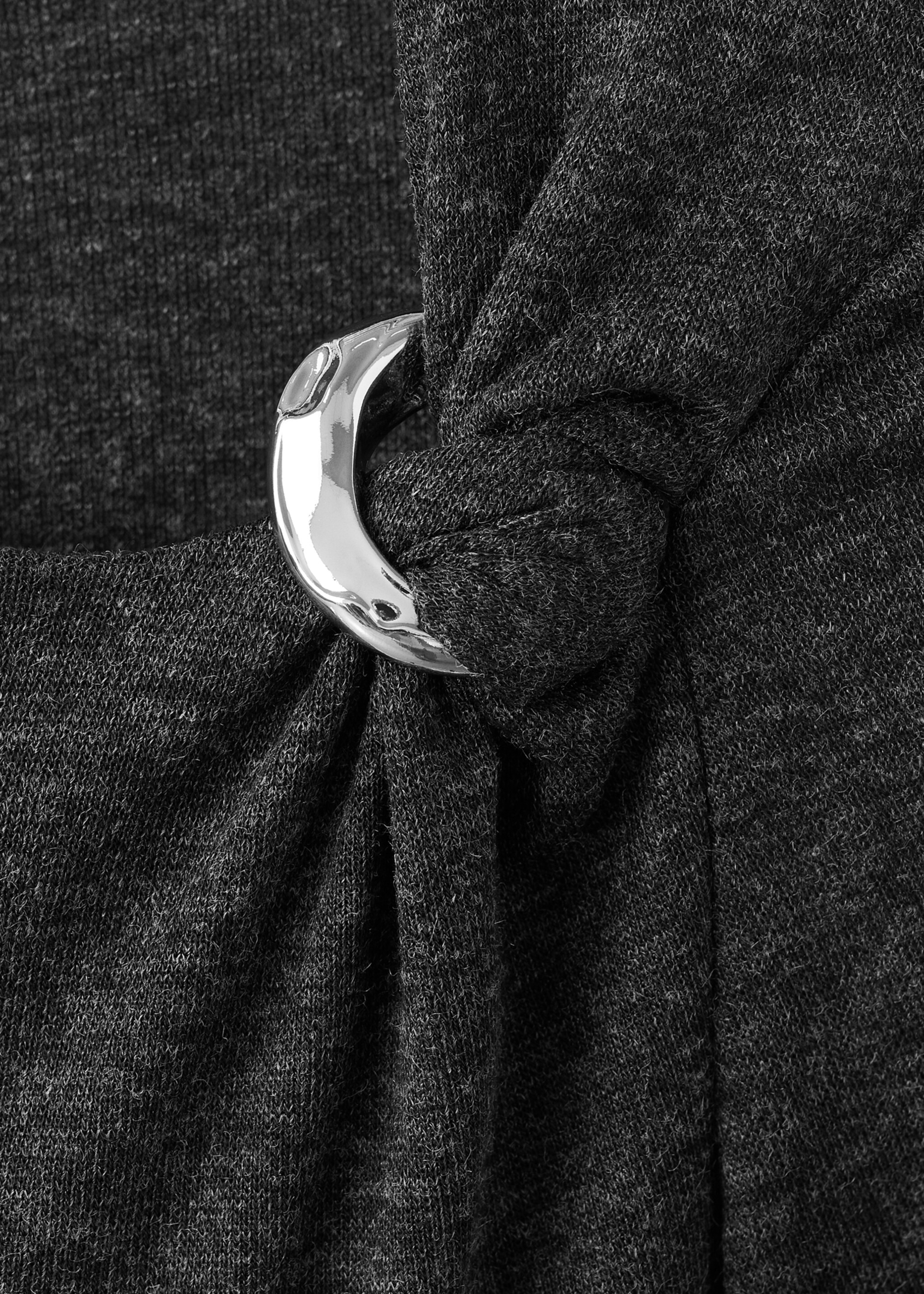 Metal detail T-shirt - Details of the article 8, Grey. Ref: 17087798-00.