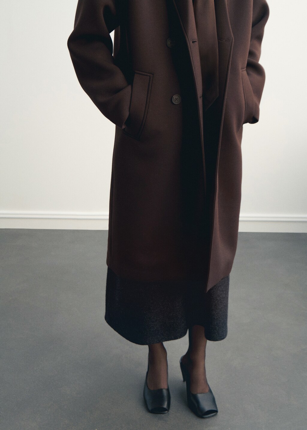 Mango Long combined coat