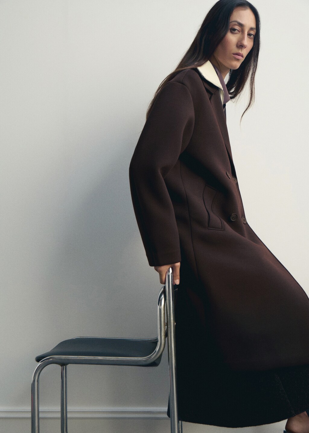 Mango Long combined coat