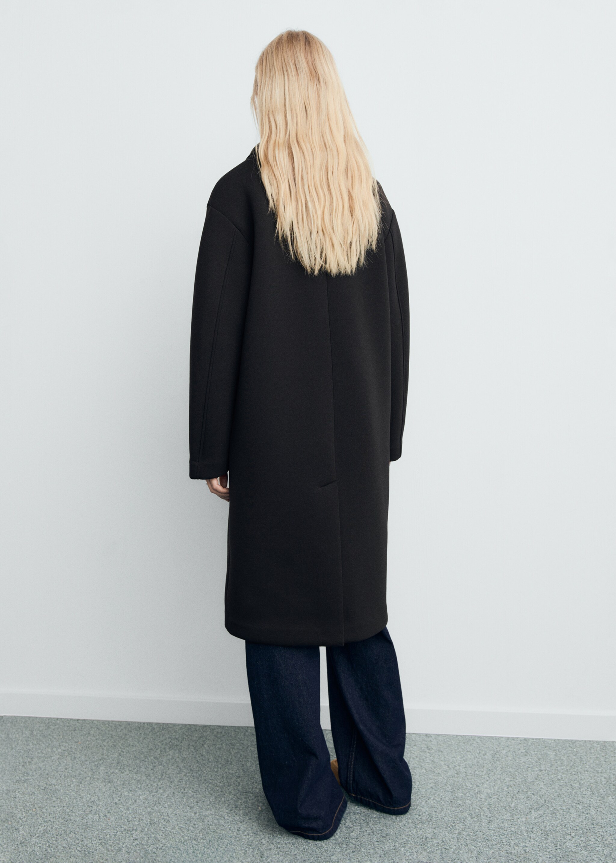 Long combined coat - Reverse of the article, Black. Ref: 17087801-00.