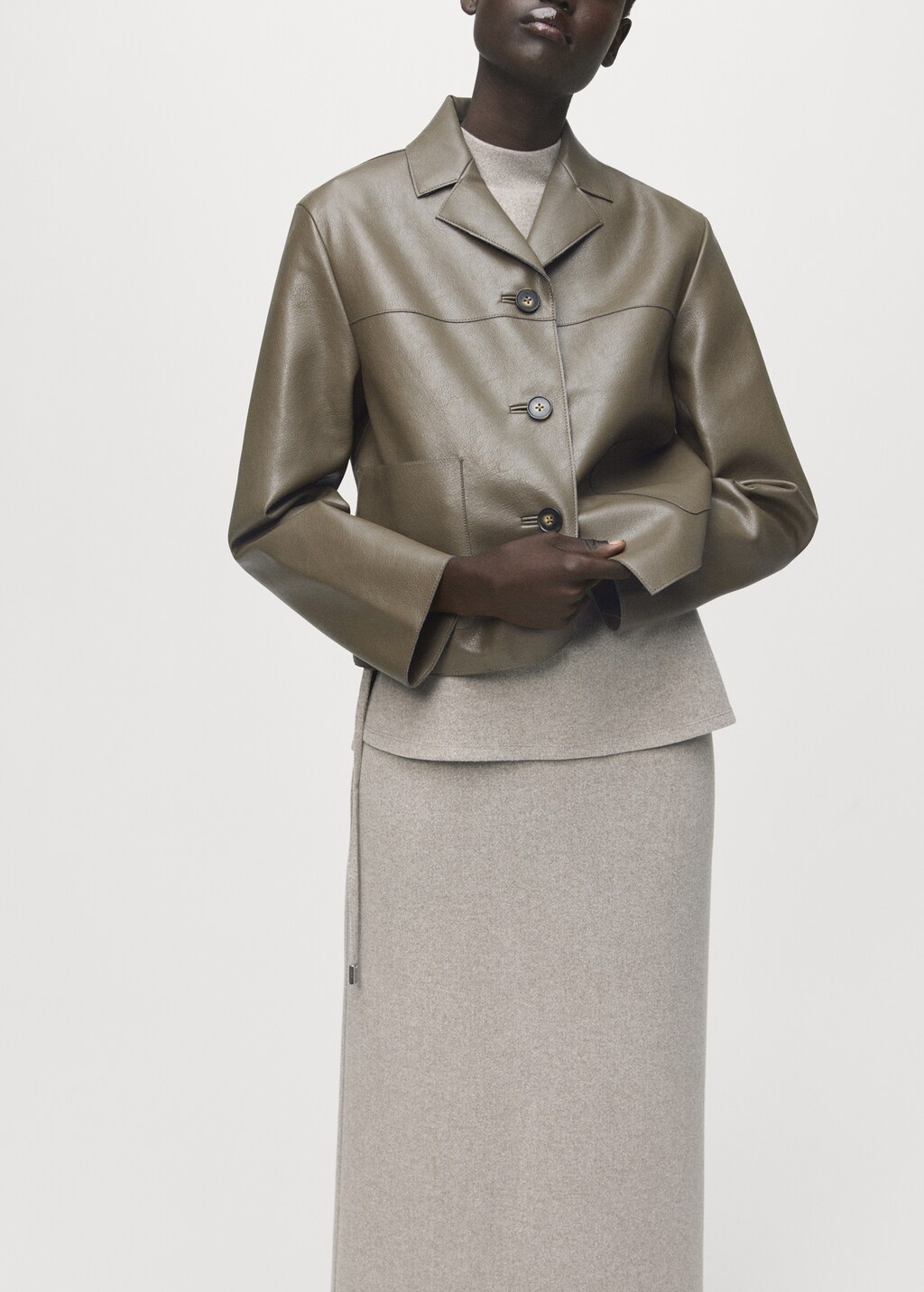 Mango Long skirt with elastic waist