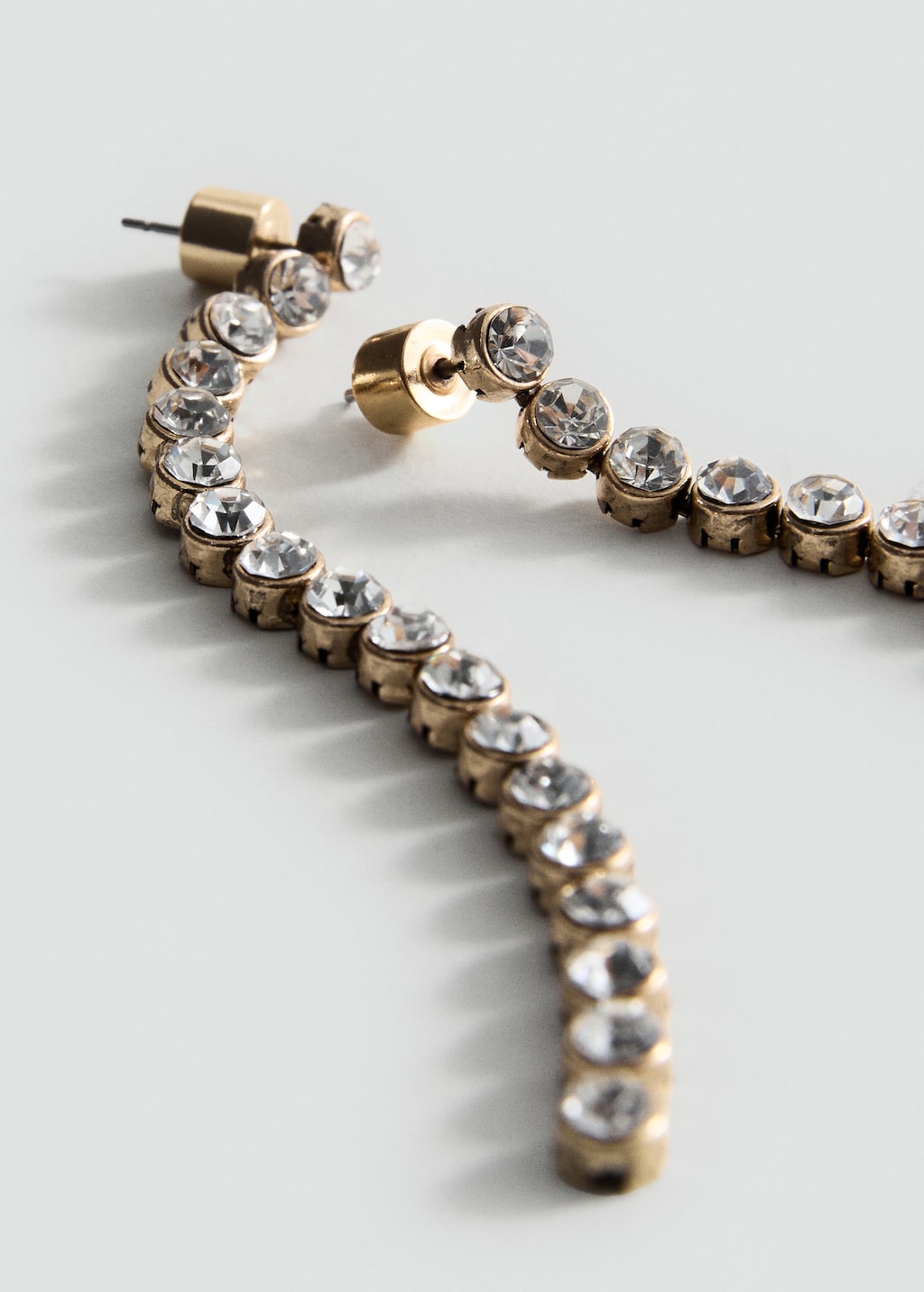 Long crystal earrings