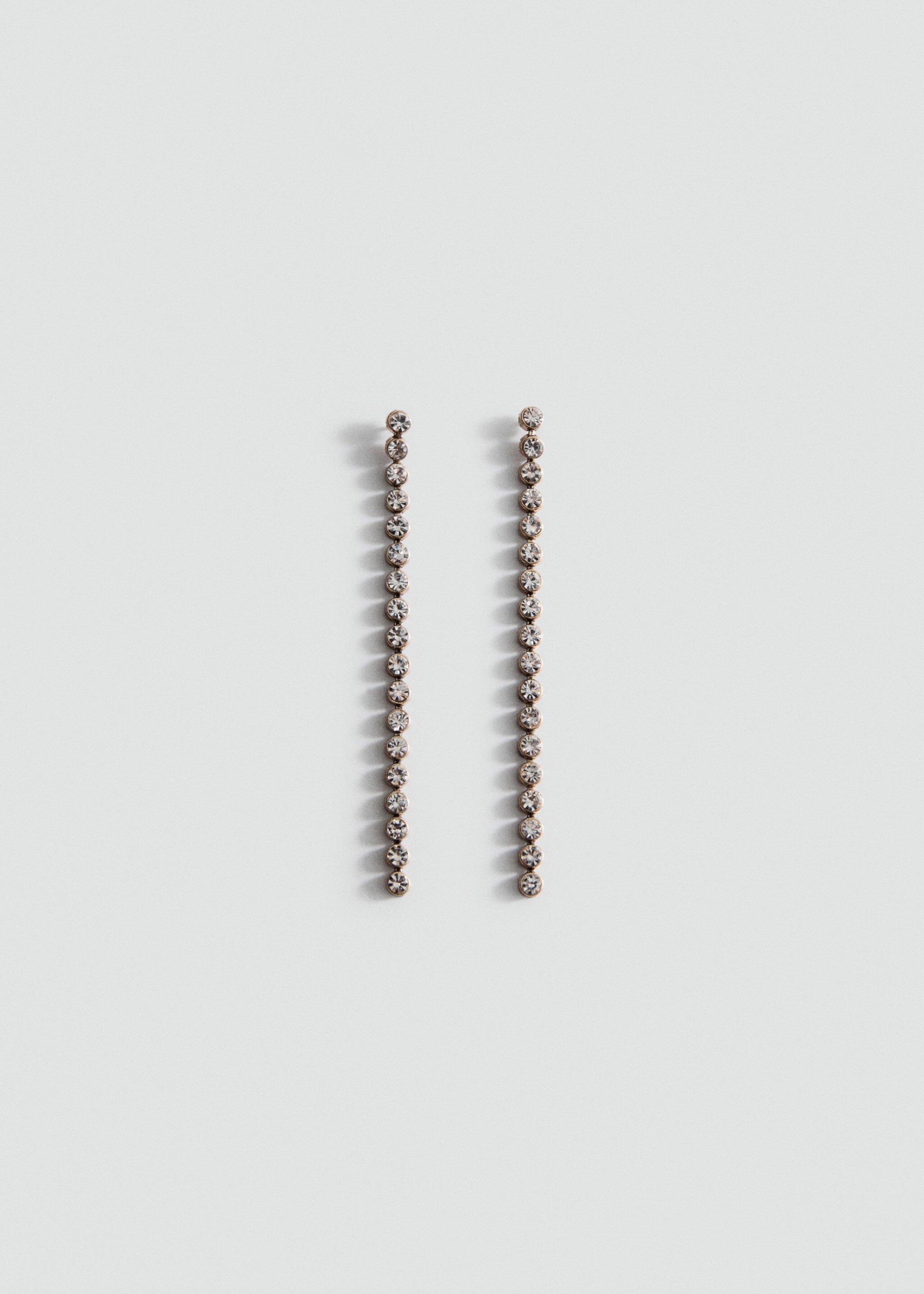 Long crystal earrings - Article without model, Gold. Ref: 17087803-00.
