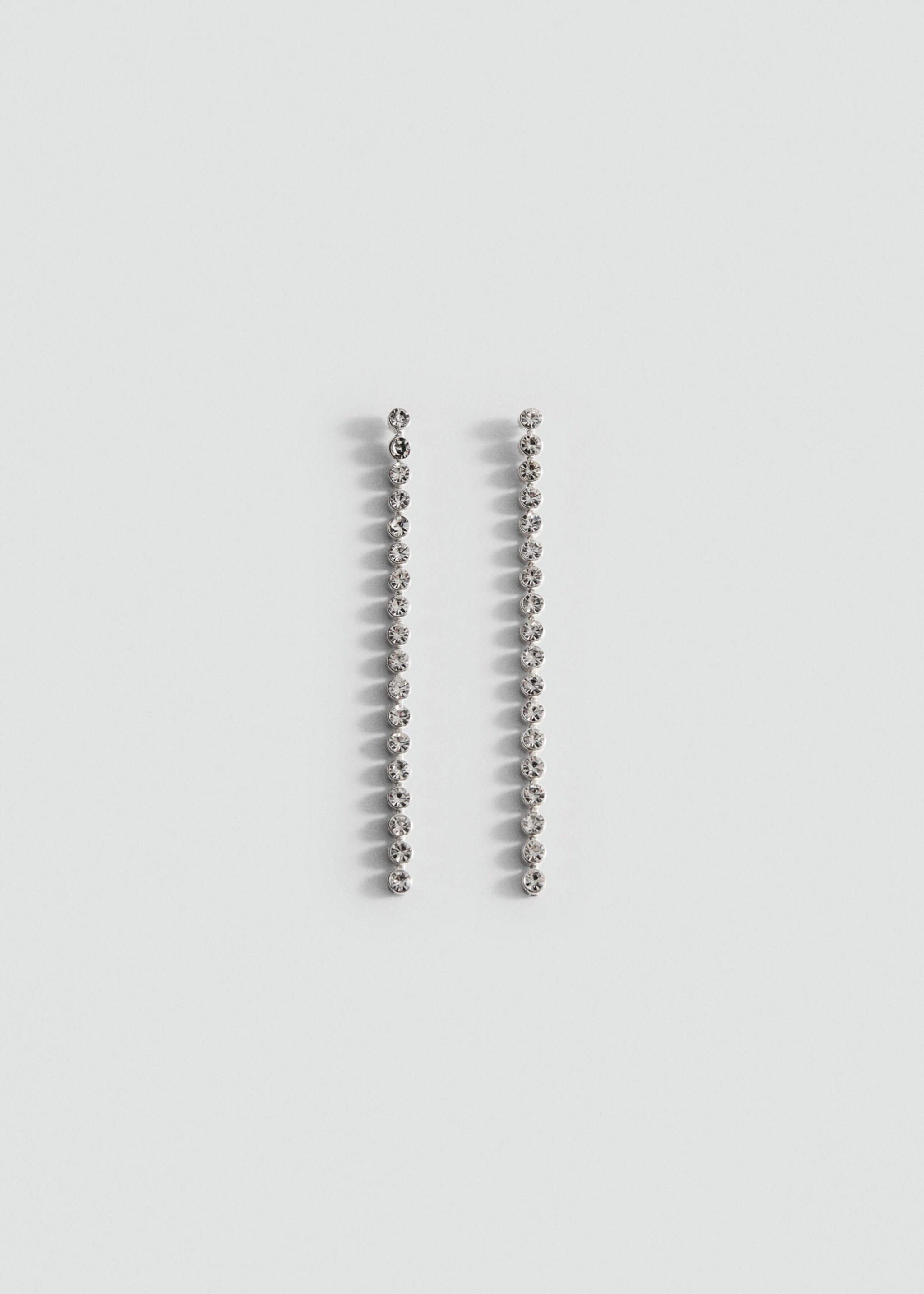 Pendientes largos cristales - Artículo sin modelo, Plata. Ref: 17087803-00.