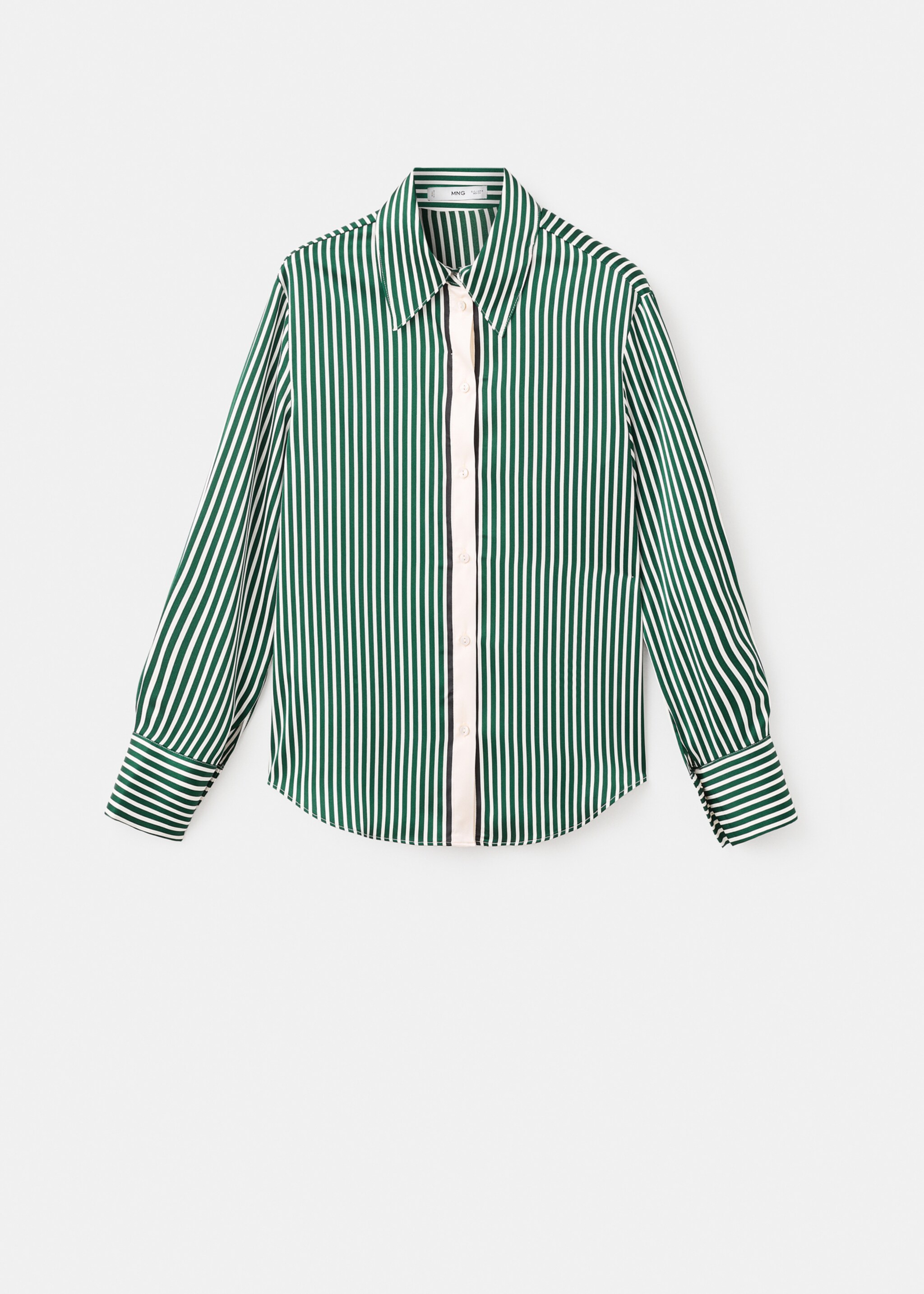 Chemise rayures combinées - Article sans modèle, Vert. Ref: 17087805-00.