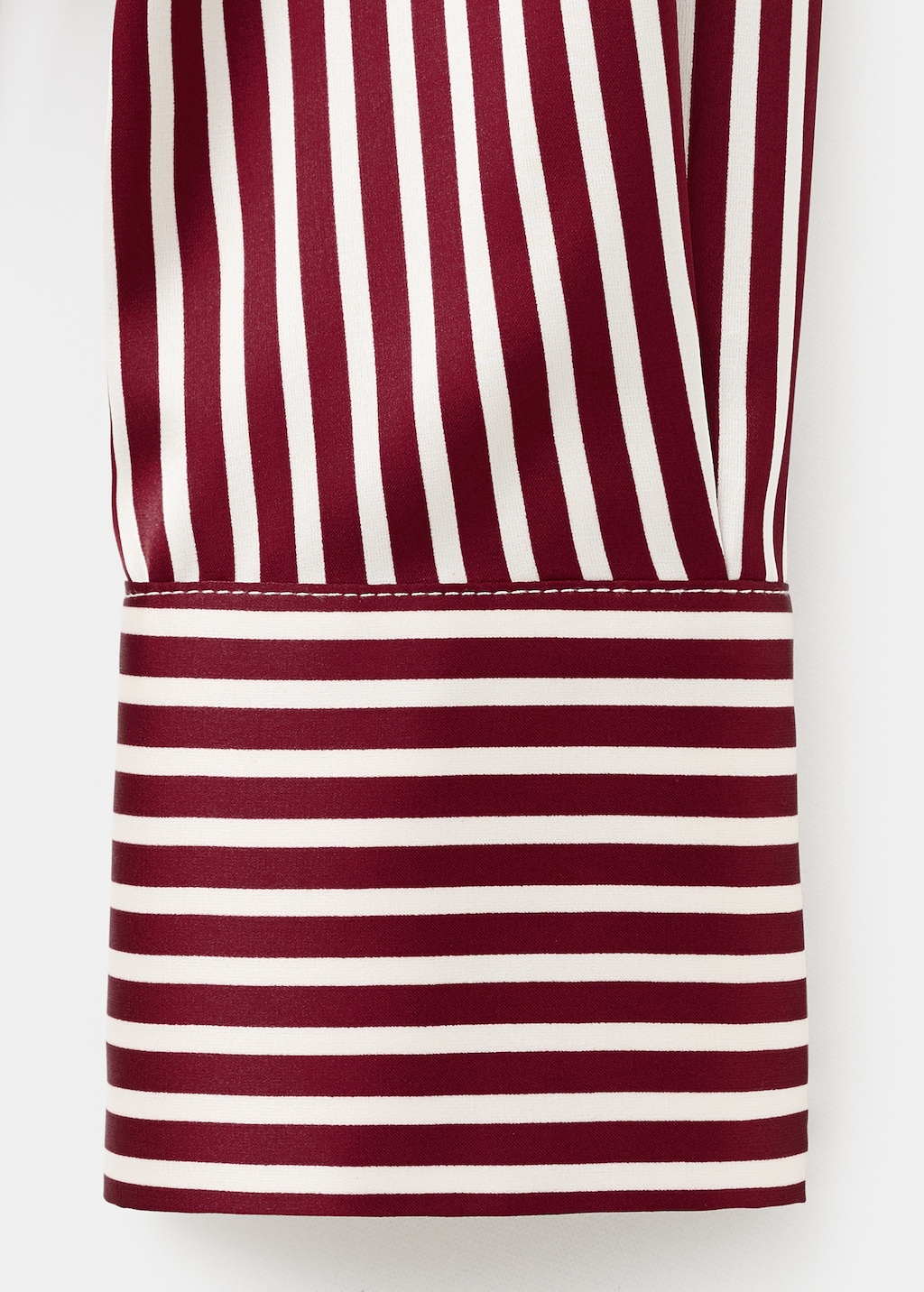 Combined striped shirt