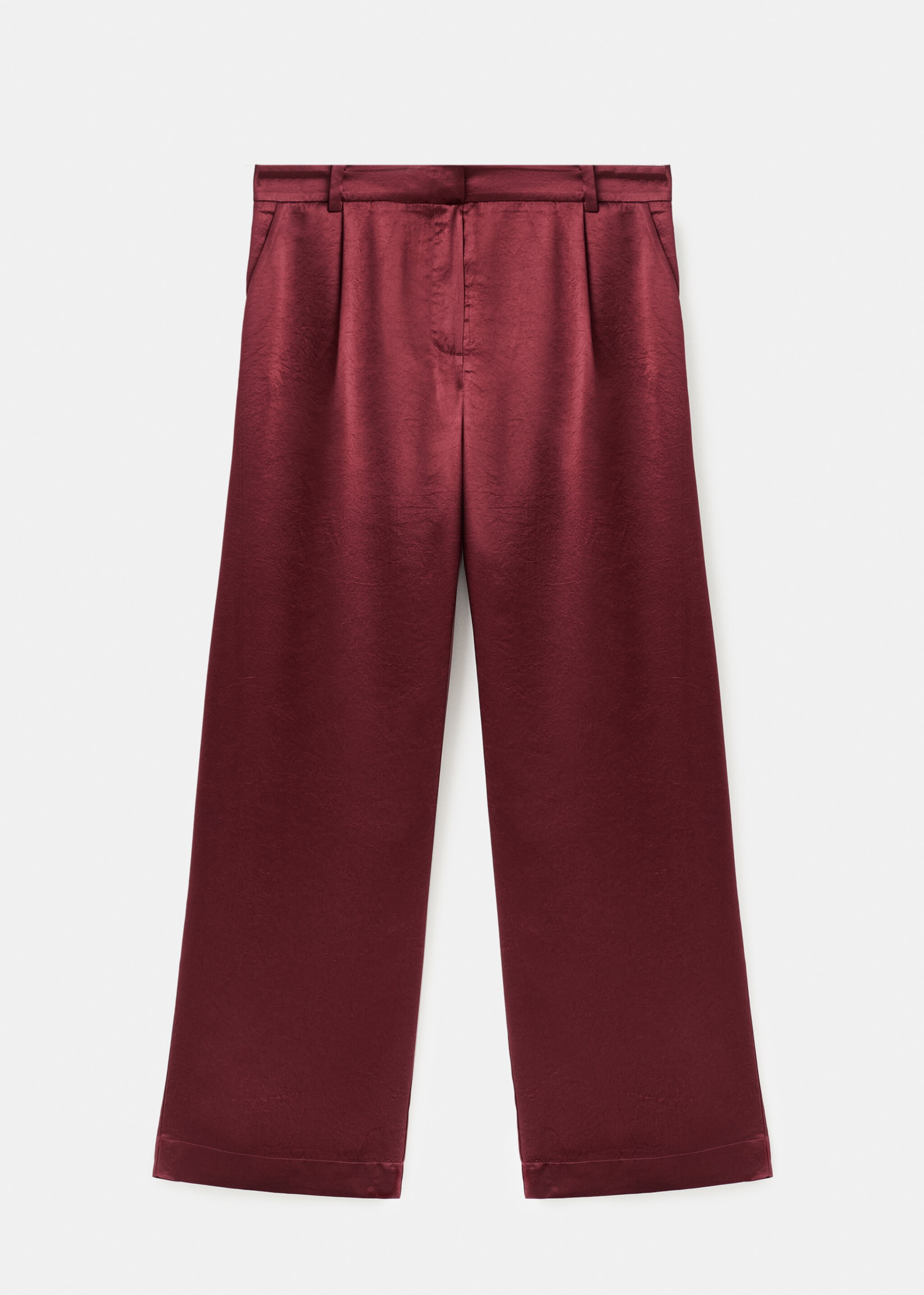 Wide leg satin pants - Article without model, Russet. Ref: 17087806-00.