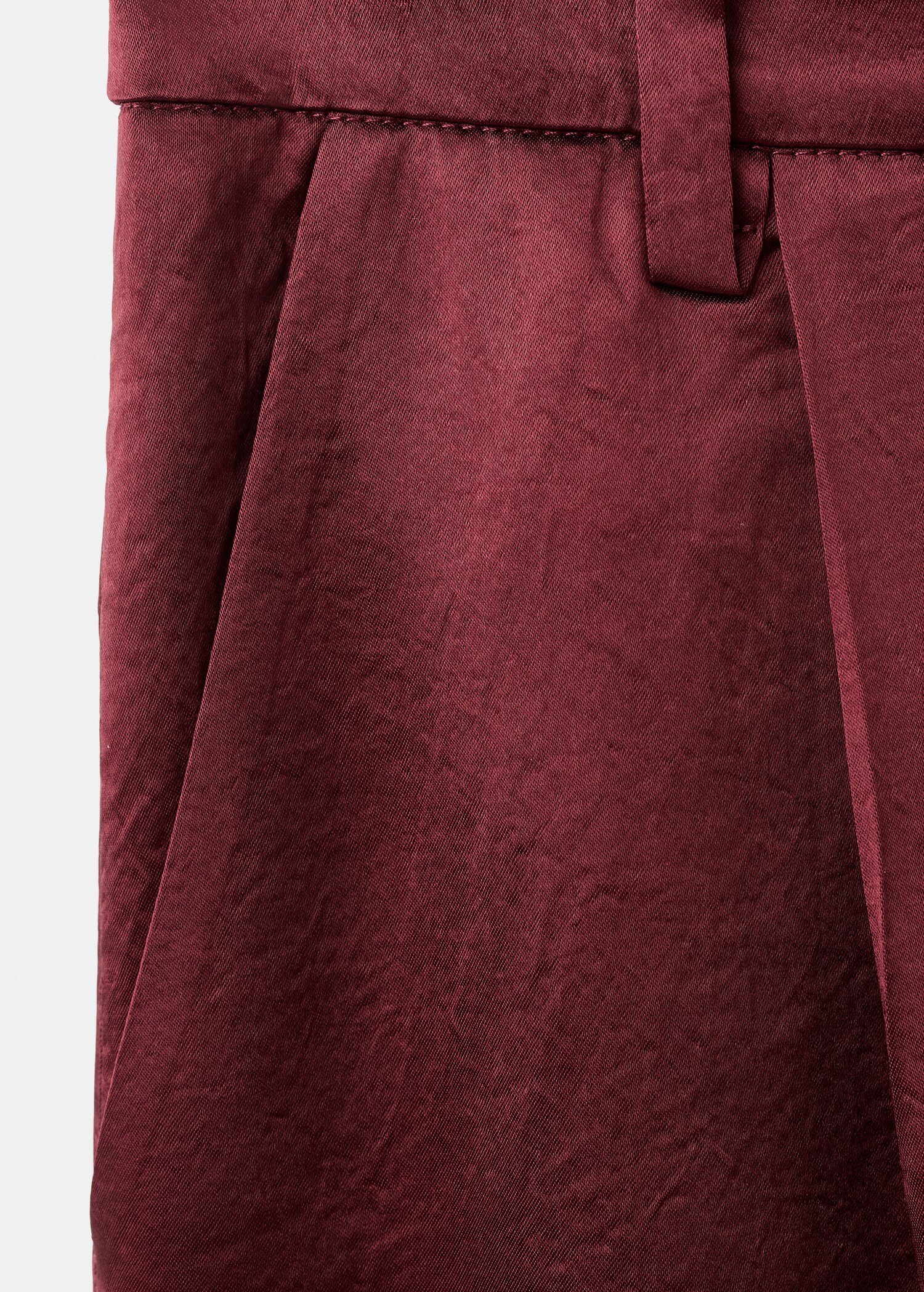Wide leg satin pants - Details of the article 0