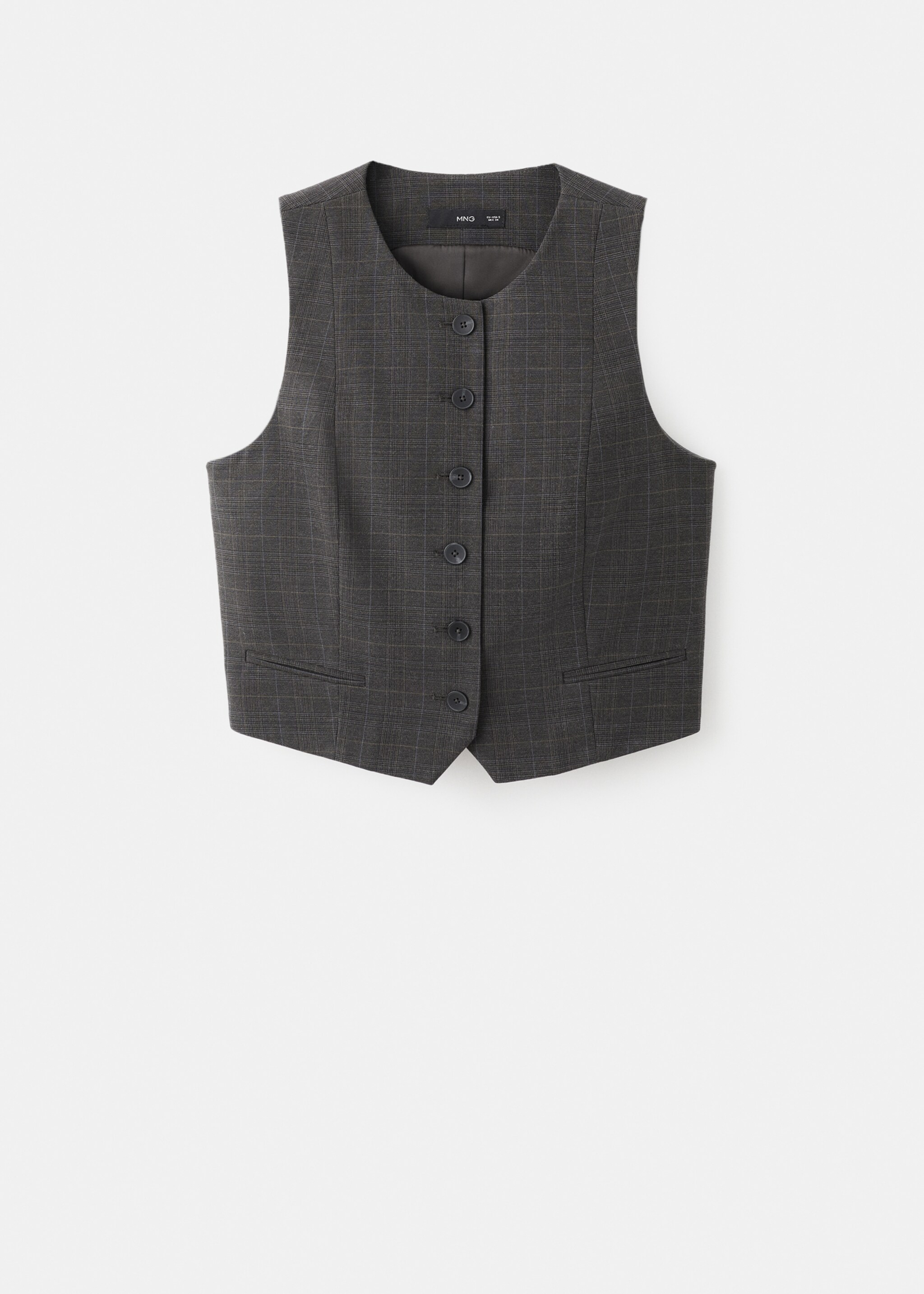 Check suit waistcoat - Article without model, Brown. Ref: 17087811-00.