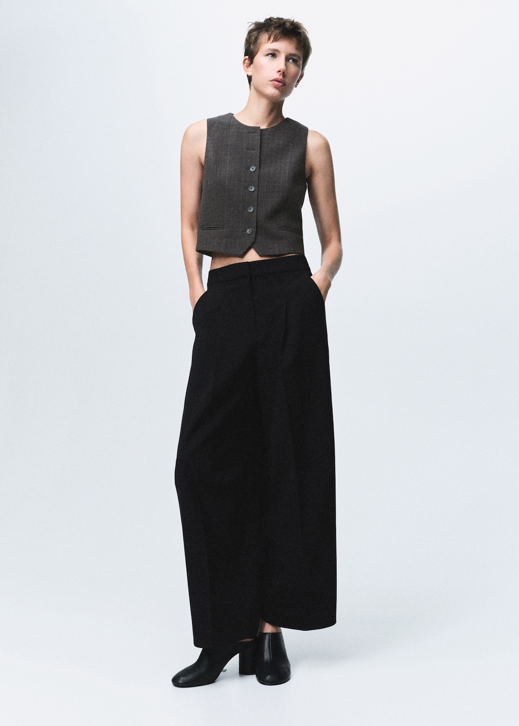 Check suit waistcoat