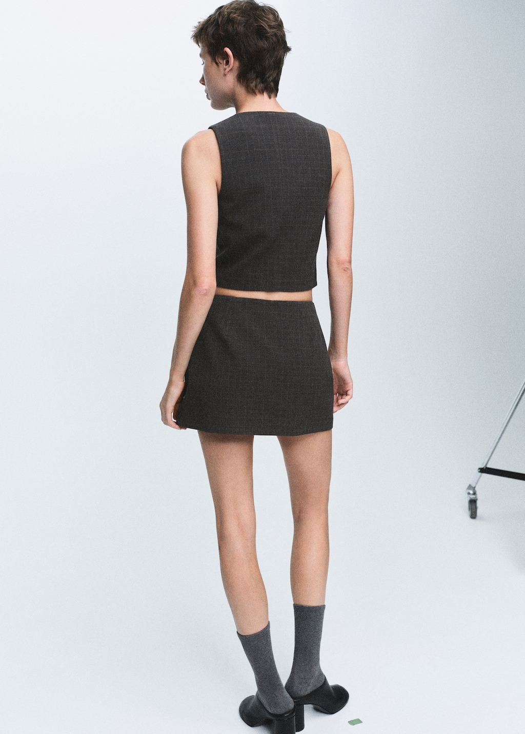 Check suit waistcoat