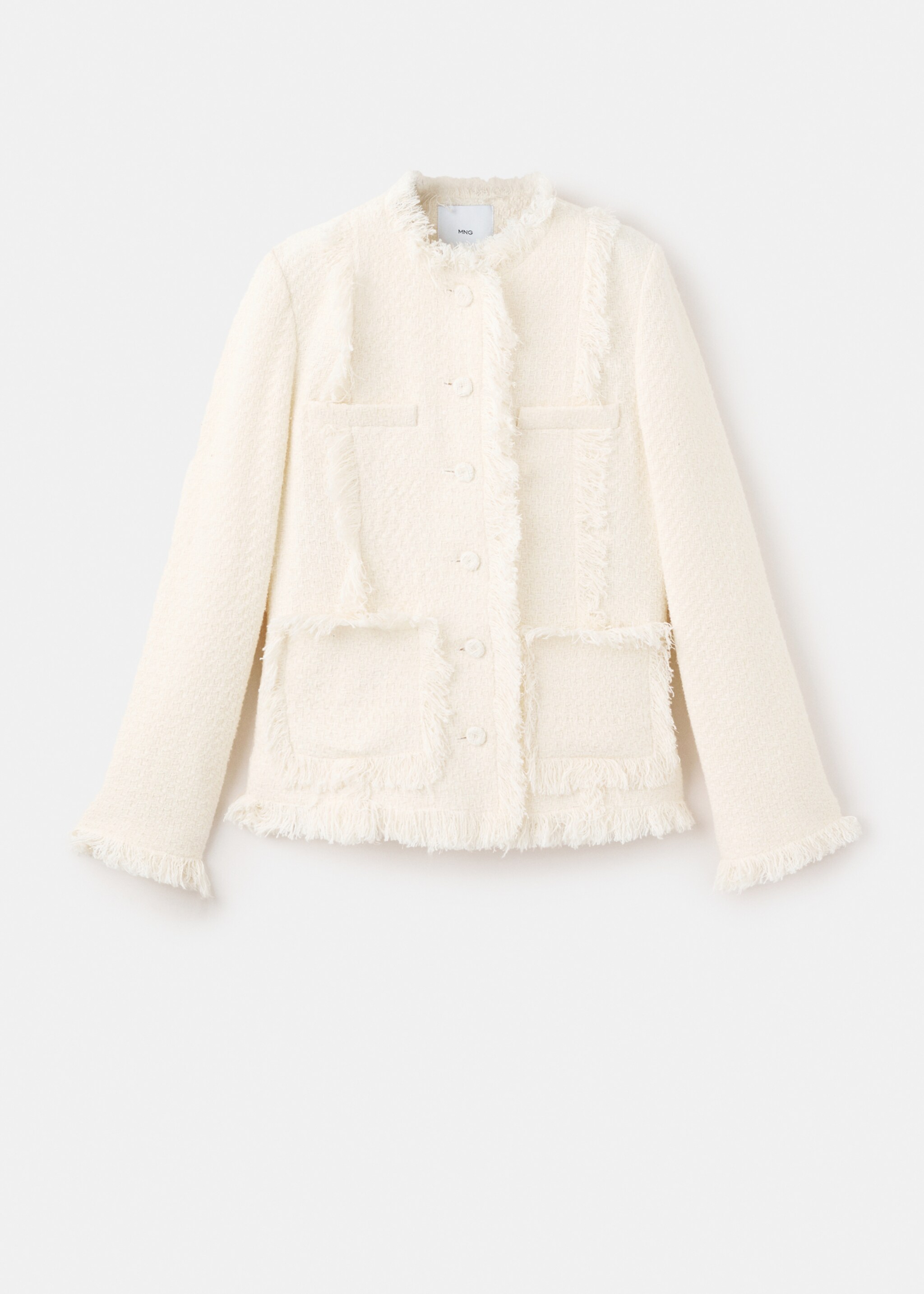 Tweed jacket with frayed ends - Article without model, Off White. Ref: 17087813-00.