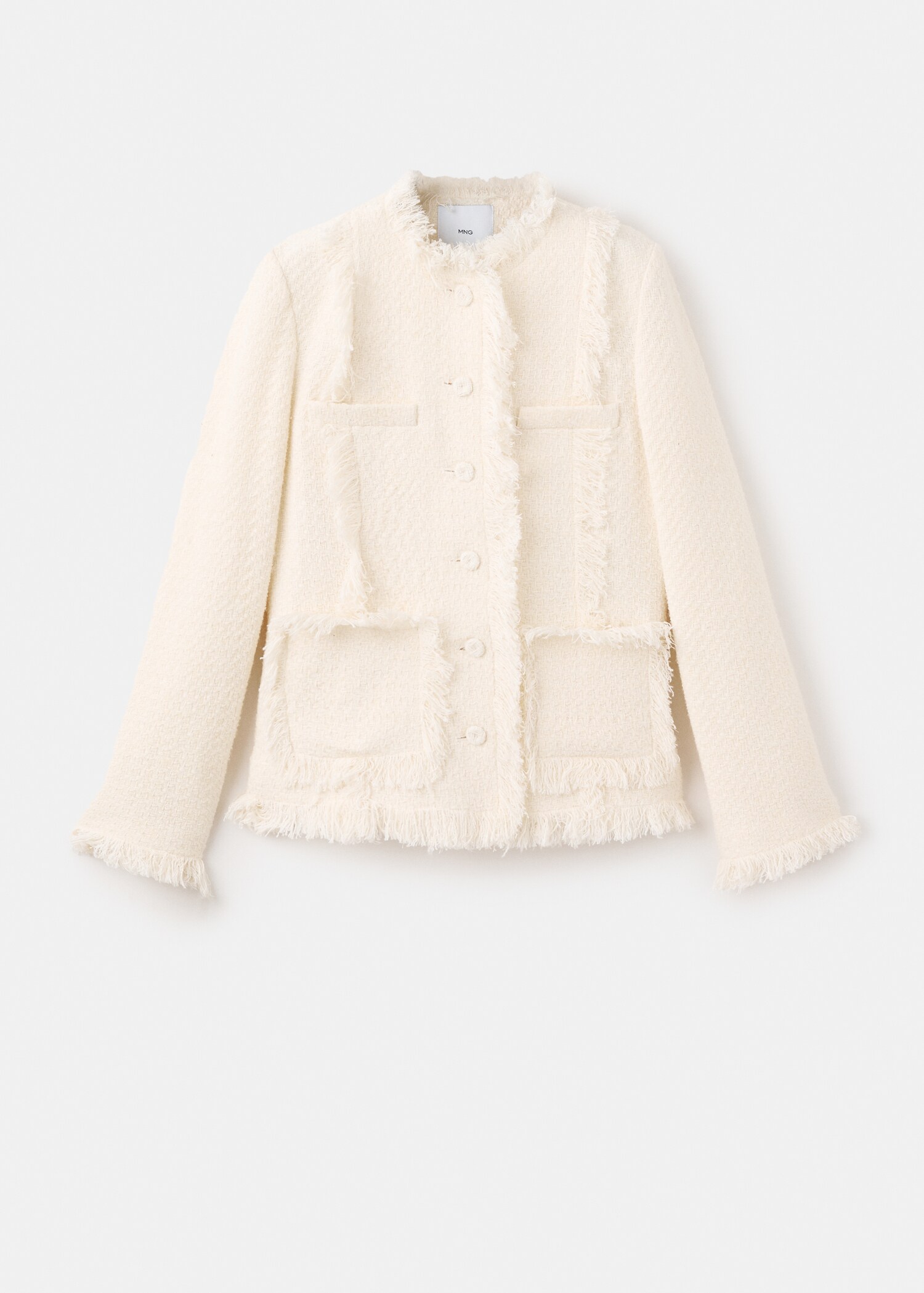 Tweed jacket with frayed ends - Article without model
