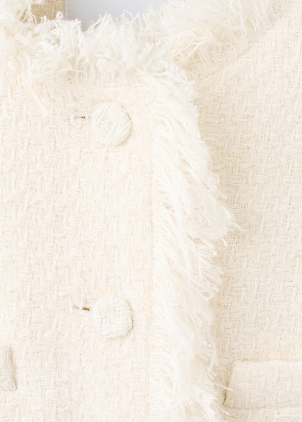 Mango Tweed jacket with frayed ends thumbnail