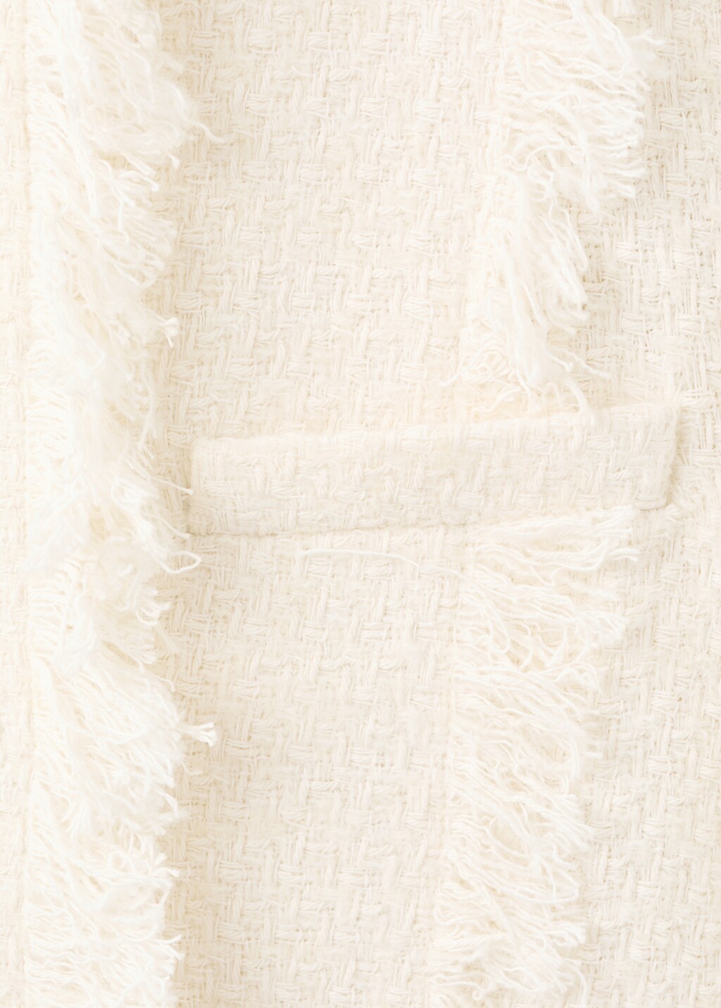 Mango Tweed jacket with frayed ends thumbnail