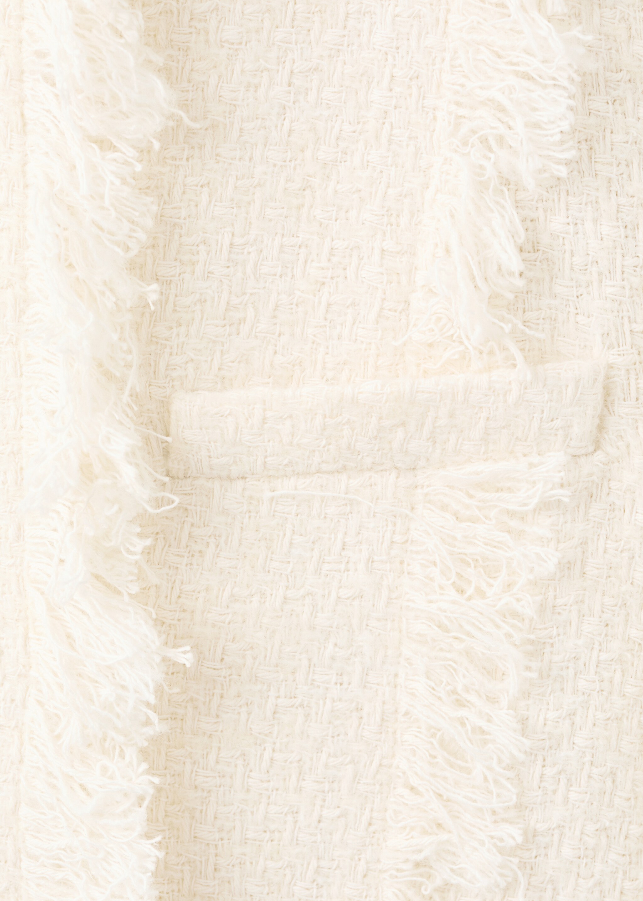 Tweed jacket with frayed ends - Details of the article 8, Off White. Ref: 17087813-00.