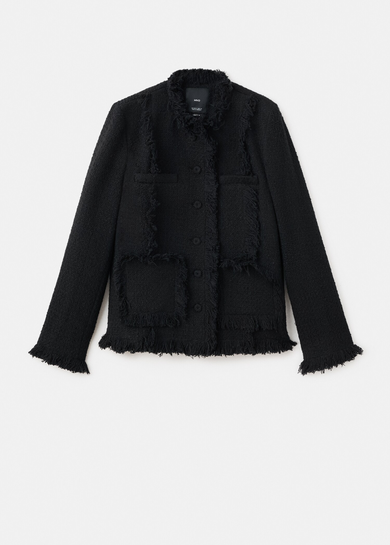 Tweed jacket with frayed ends - Article without model