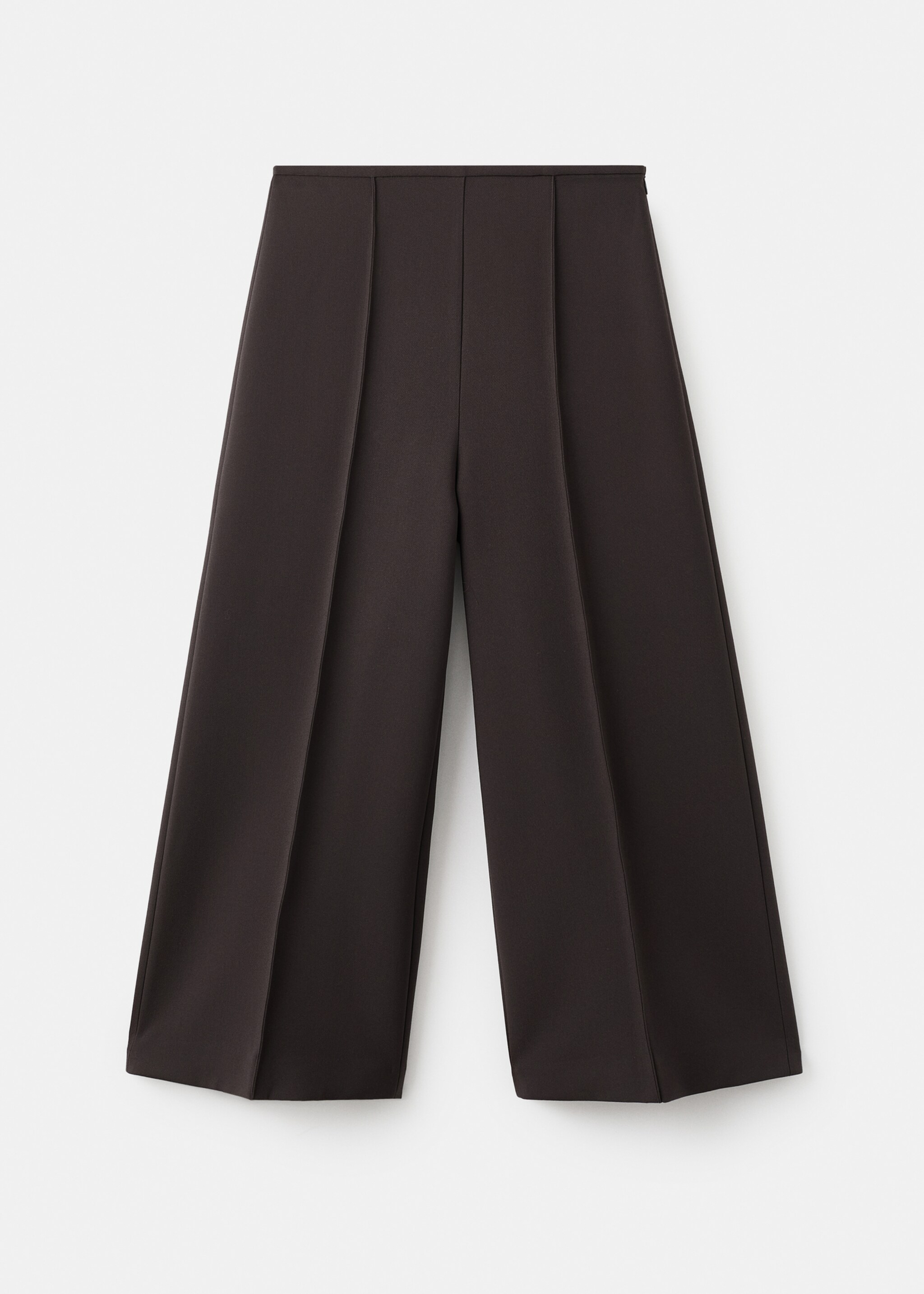 Cropped culotte trousers - Article without model, Brown. Ref: 17087814-00.