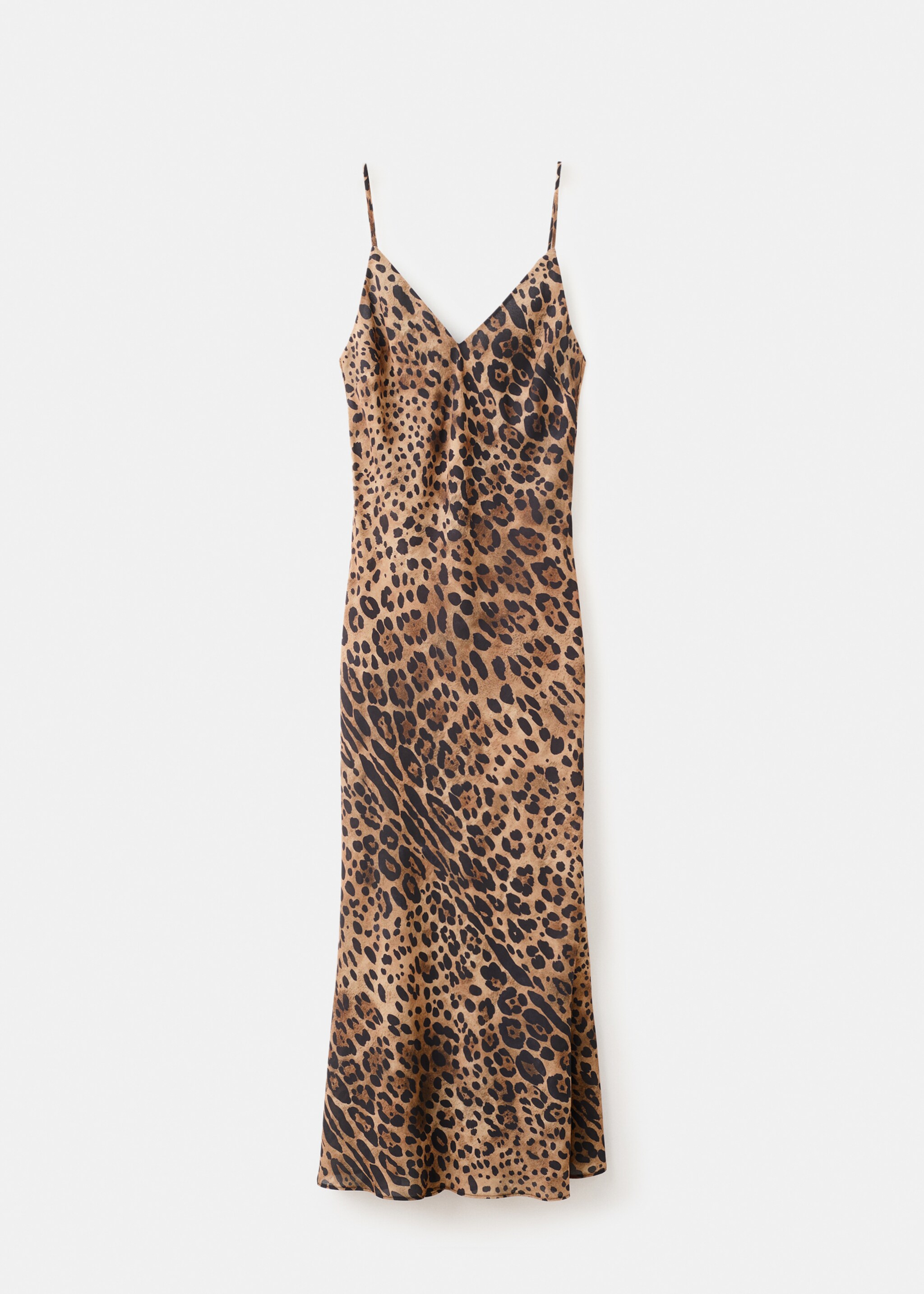 Leopard-print open-back dress - Article without model, Brown. Ref: 17087816-00.
