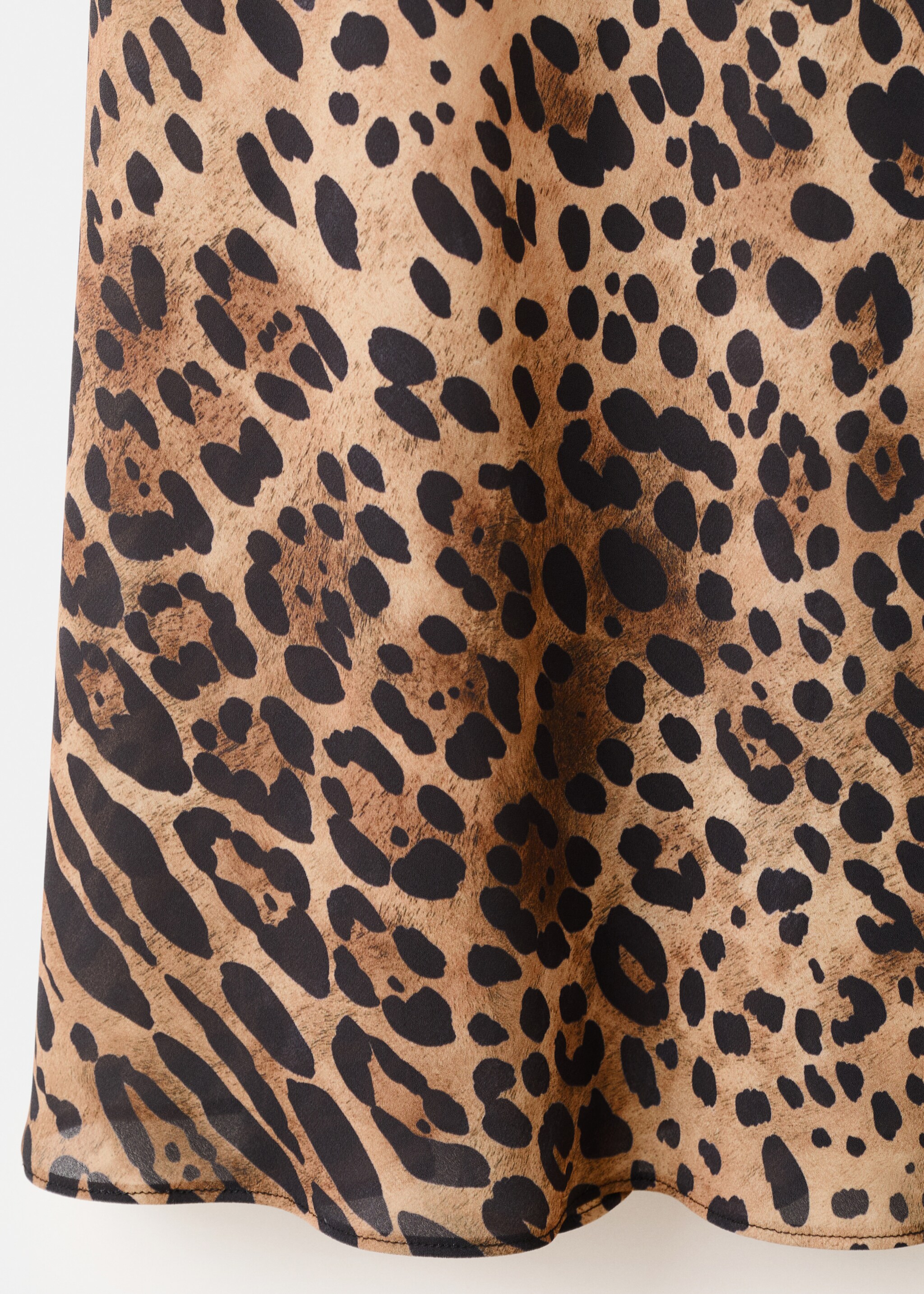 Leopard-print open-back dress - Details of the article 0, Brown. Ref: 17087816-00.