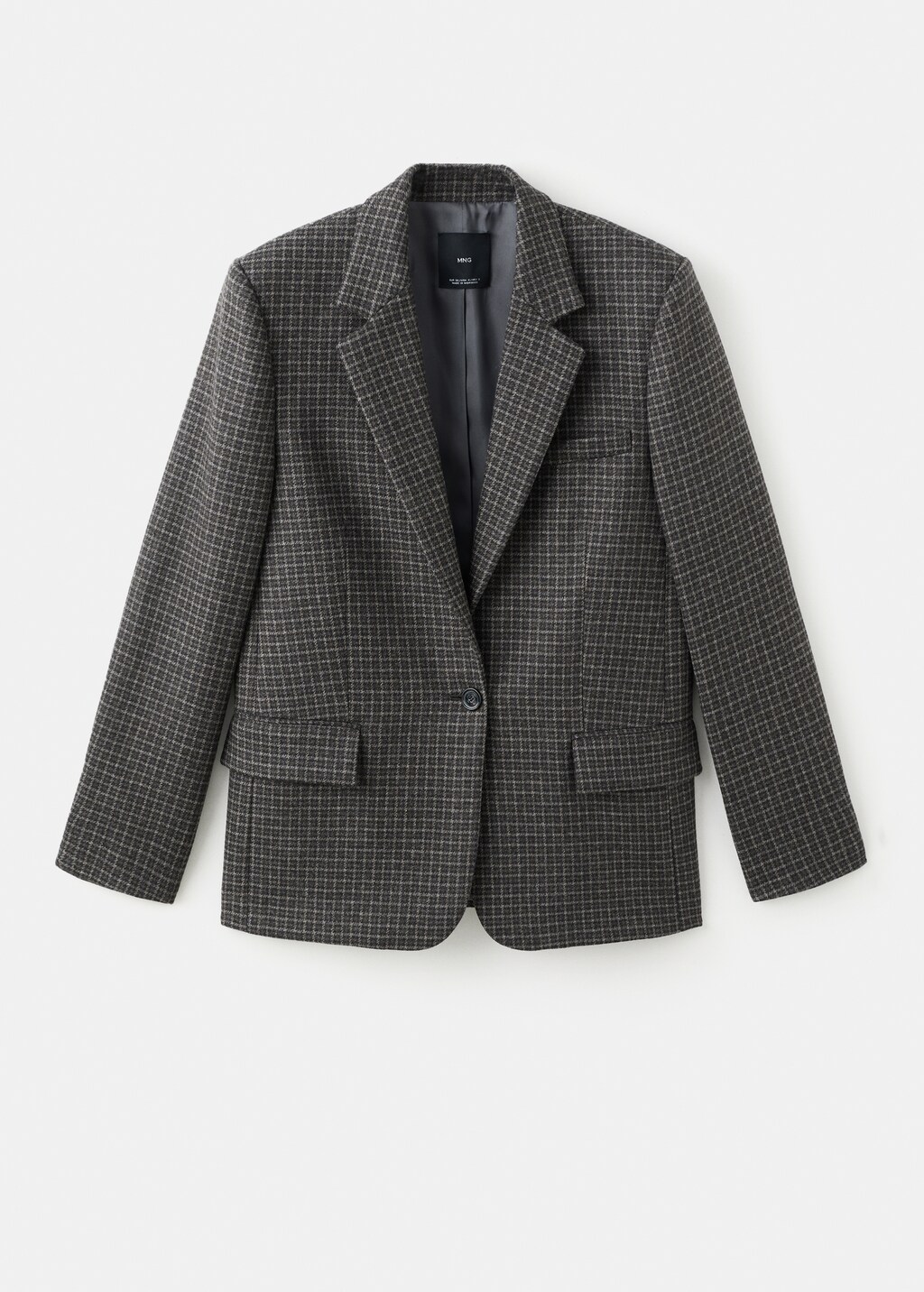 Mango Wool check blazer