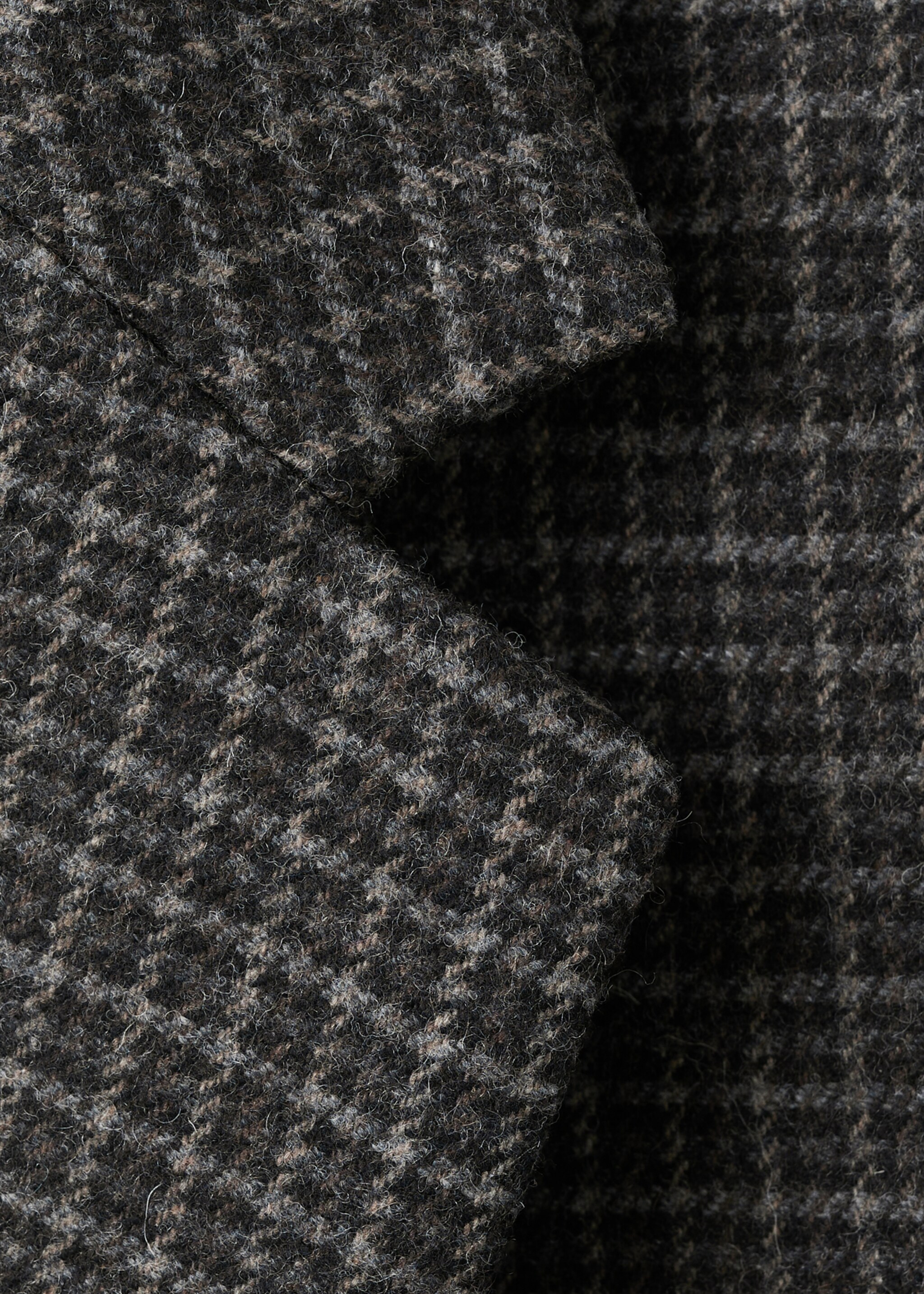 Wool check jacket - Details of the article 0, Grey. Ref: 17087817-00.